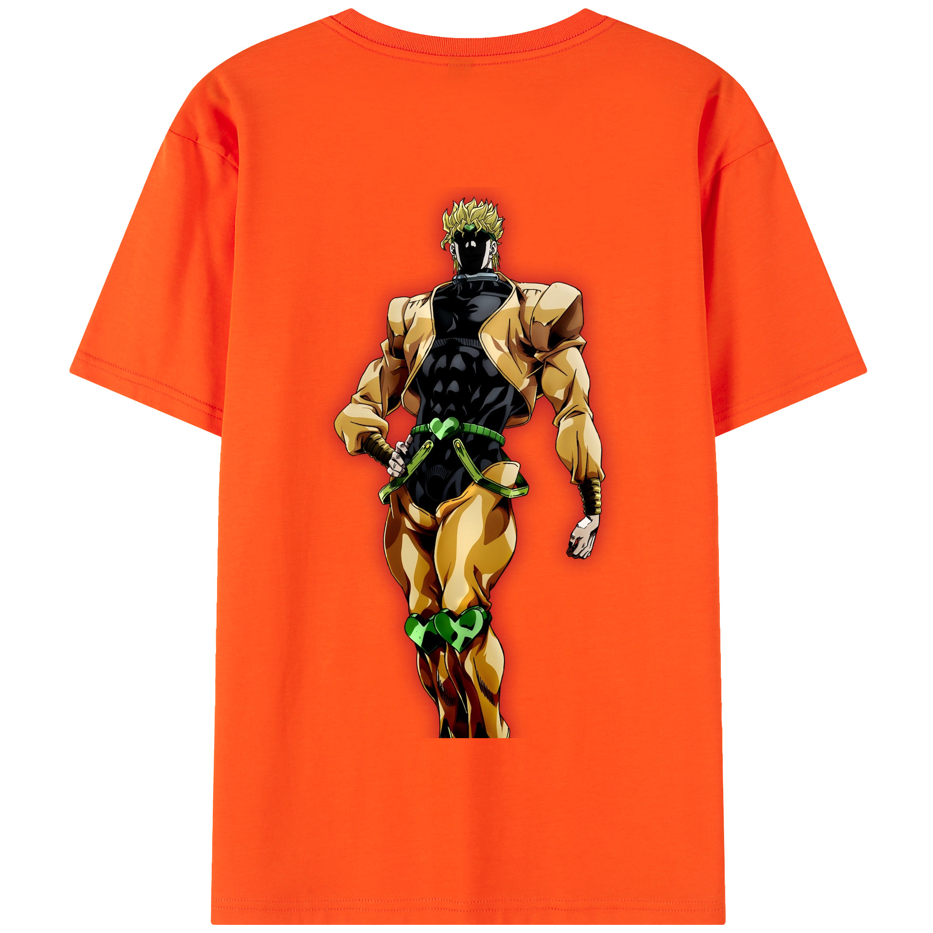（画像用） ジョジョの奇妙な冒険 ディオ?ブランドー JoJo's Bizarre Adventure Dio Brando 綿100％半袖Tシャツ（背面プリント）