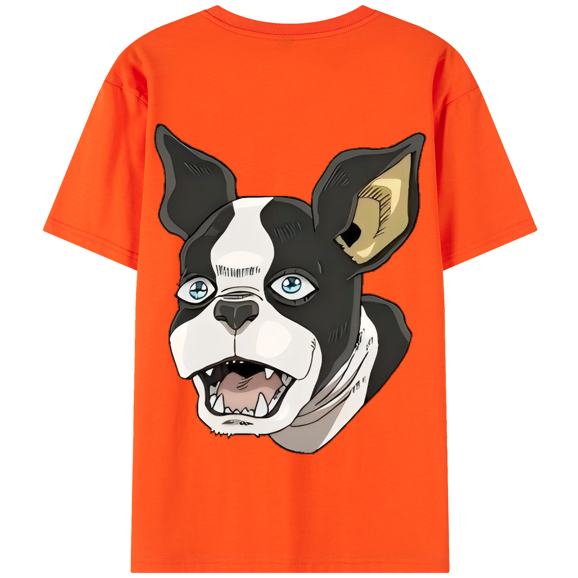 （画像用） ジョジョの奇妙な冒険 イギー JoJo's Bizarre Adventure Iggy 綿100％半袖Tシャツ（背面プリント）