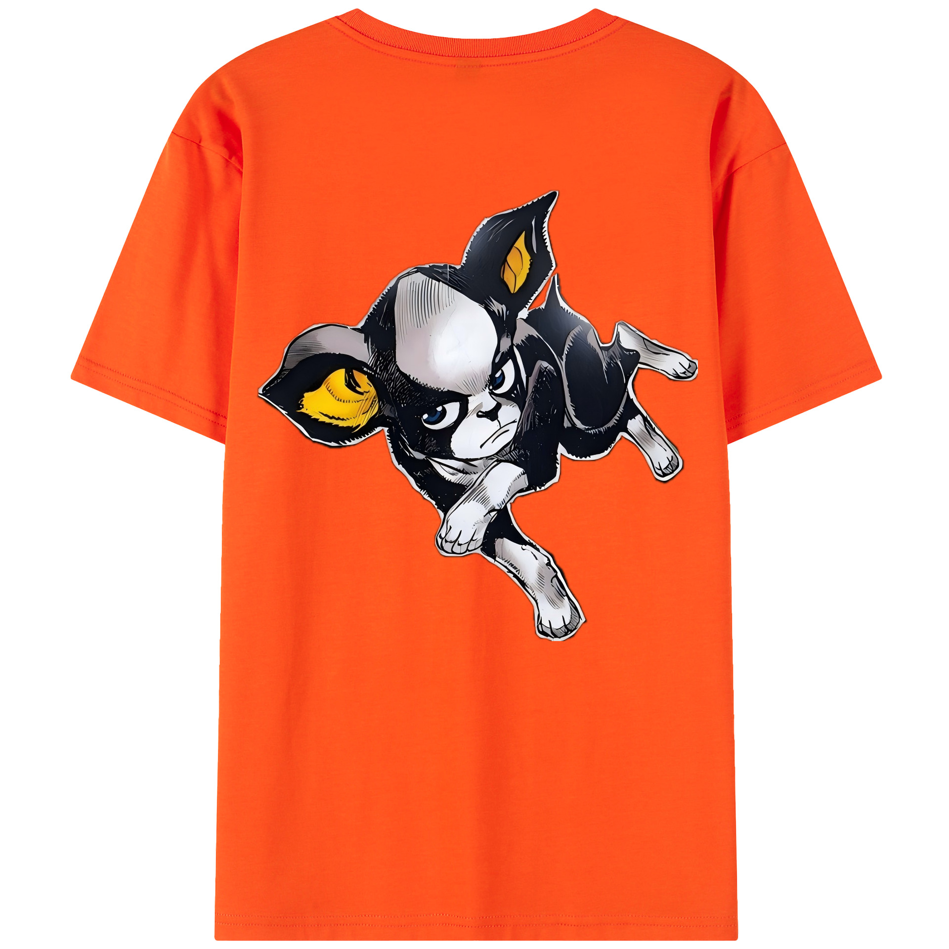 （画像用） ジョジョの奇妙な冒険 イギー JoJo's Bizarre Adventure Iggy 綿100％半袖Tシャツ（背面プリント）