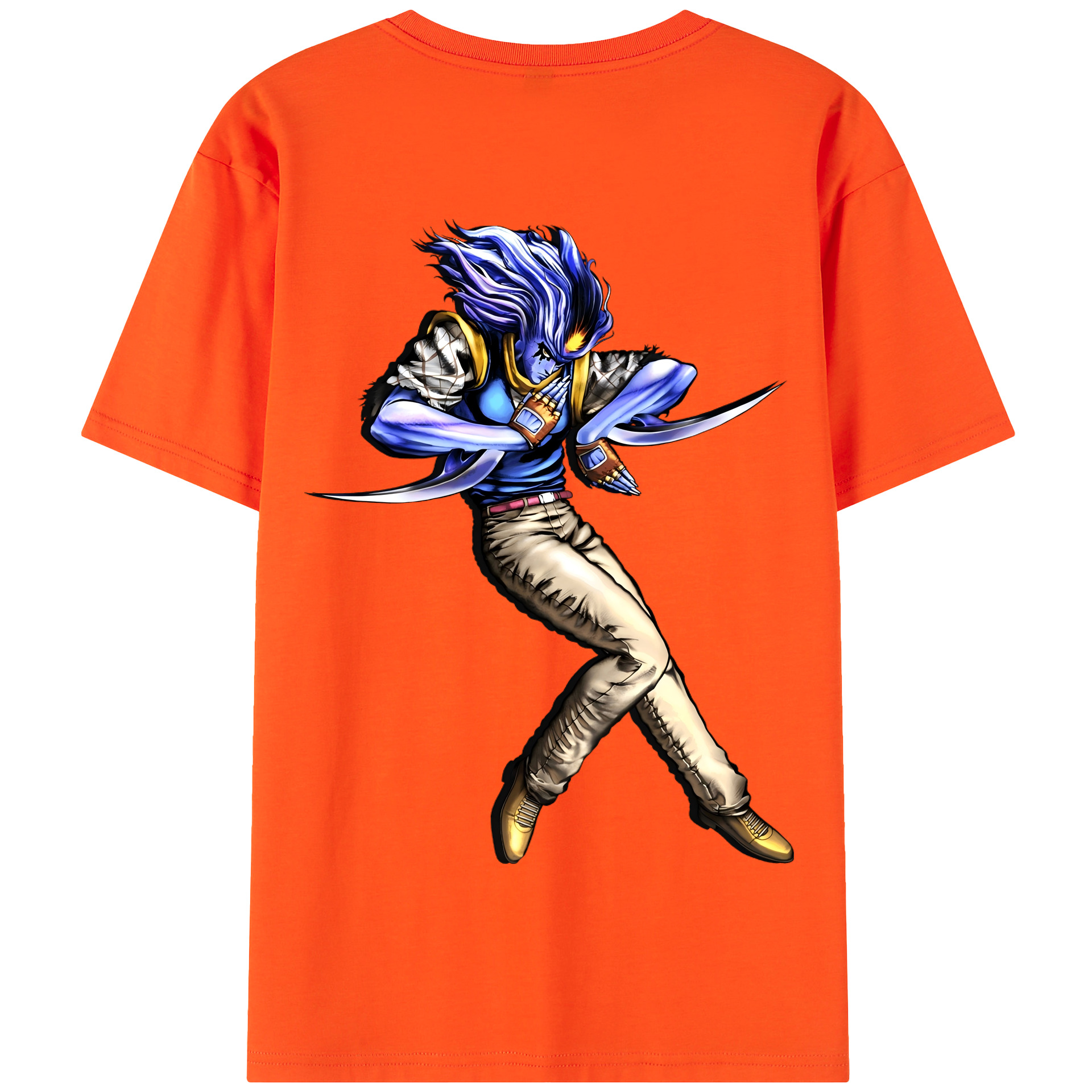 （画像用） ジョジョの奇妙な冒険 JoJo's Bizarre Adventure 綿100％半袖Tシャツ（背面プリント）