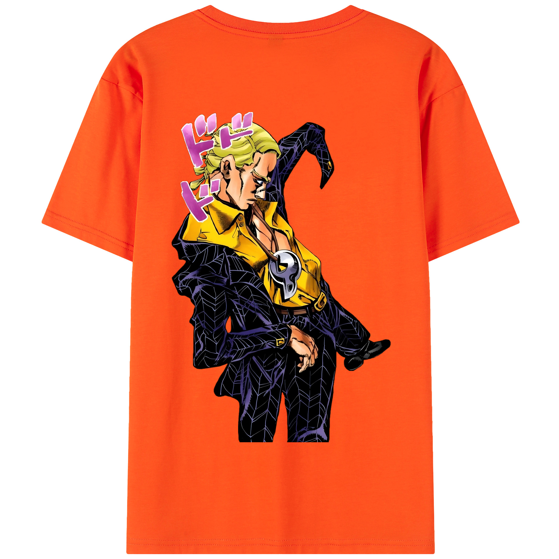 （画像用） ジョジョの奇妙な冒険 プロシュート JoJo's Bizarre Adventure Prosciutto 綿100％半袖Tシャツ（背面プリント）