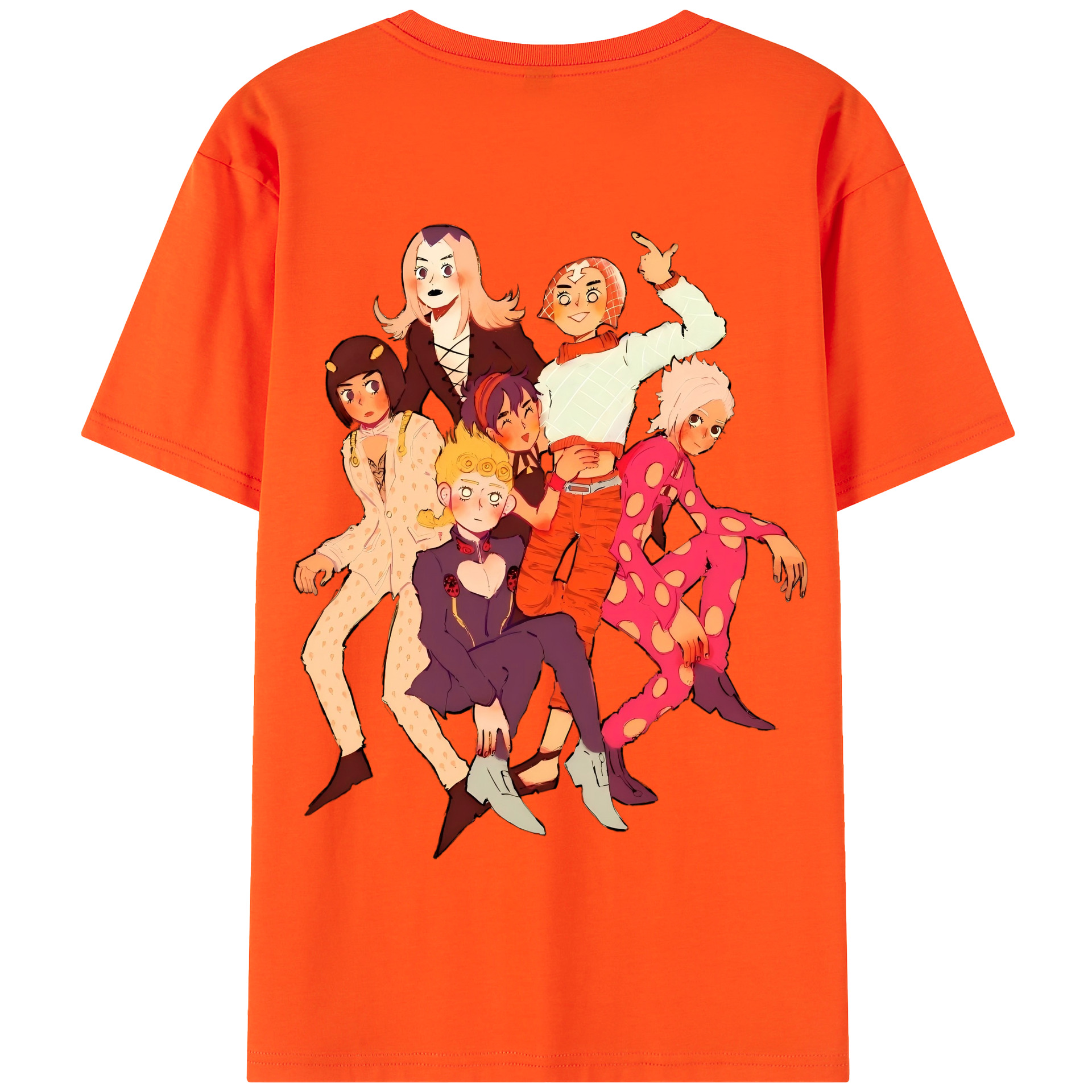 （画像用） ジョジョの奇妙な冒険 JoJo's Bizarre Adventure 綿100％半袖Tシャツ（背面プリント）