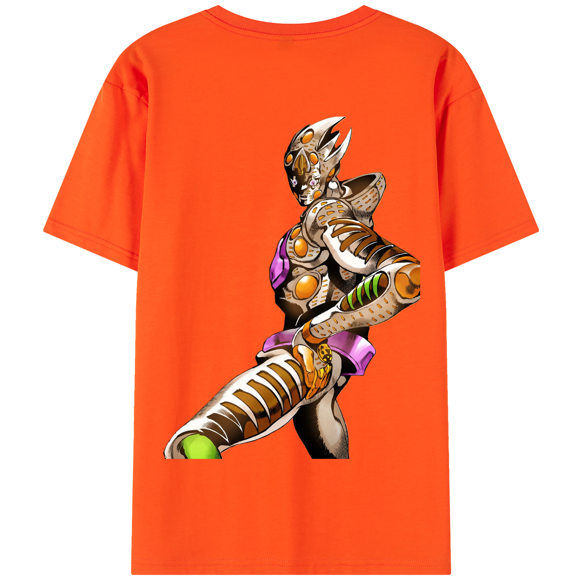 （画像用） ジョジョの奇妙な冒険 ジョルノ?ジョバァーナ JoJo's Bizarre Adventure Giorno Giovanna 綿100％半袖Tシャツ（背面プリント）
