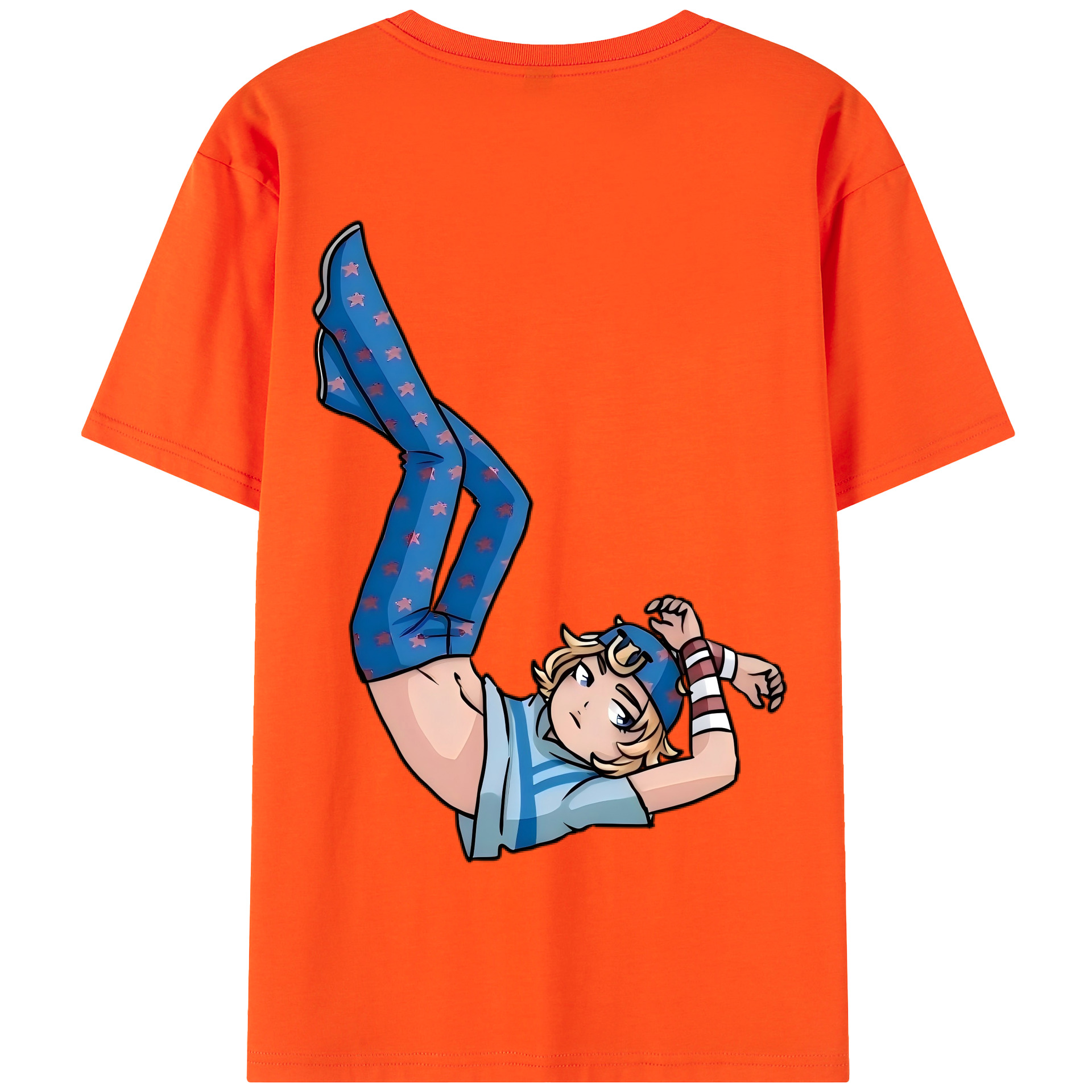（画像用） ジョジョの奇妙な冒険 グイード?ミスタ JoJo's Bizarre Adventure Guido Mista 綿100％半袖Tシャツ（背面プリント）