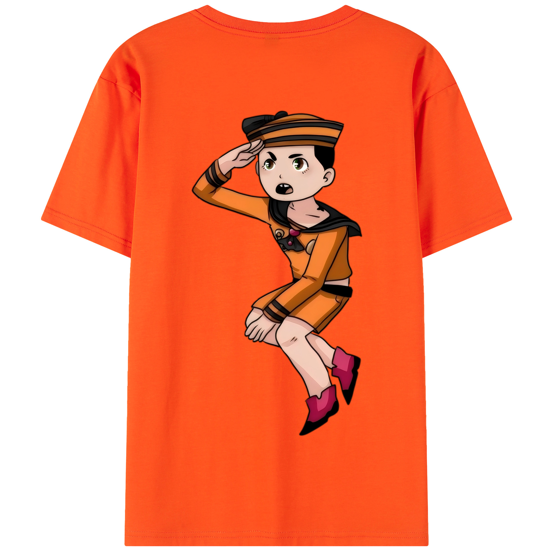 （画像用） ジョジョの奇妙な冒険 東方定助 JoJo's Bizarre Adventure Higashikata Josuke 綿100％半袖Tシャツ（背面プリント）