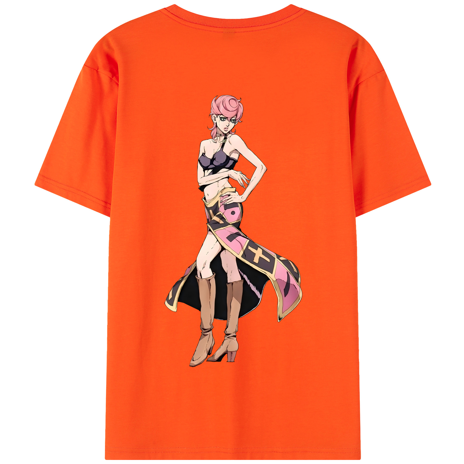 （画像用） ジョジョの奇妙な冒険 トリッシュ?ウナ JoJo's Bizarre Adventure Trish Una 綿100％半袖Tシャツ（背面プリント）