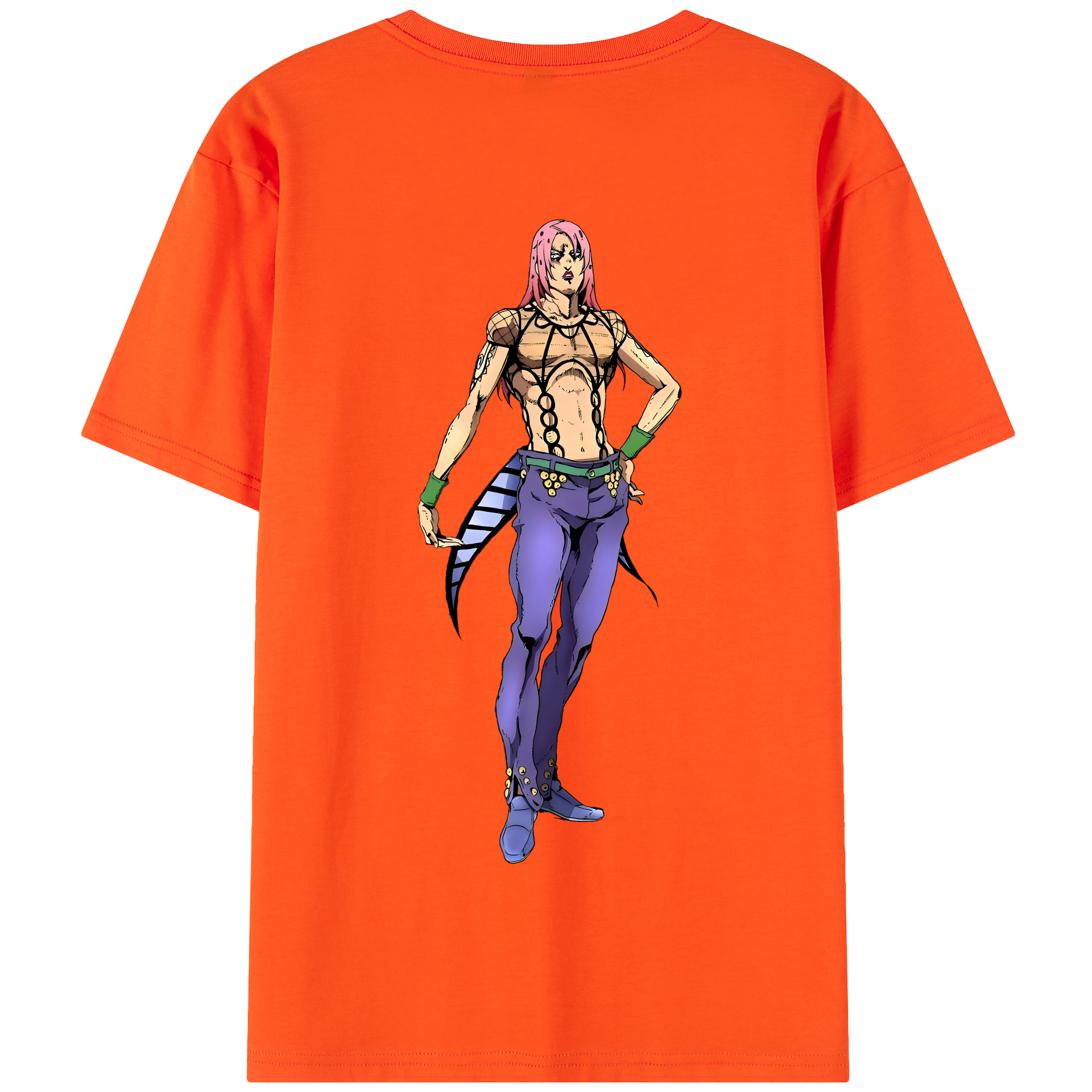 （画像用） ジョジョの奇妙な冒険 ビネガー?ドッピオ JoJo's Bizarre Adventure Vinegar Doppio 綿100％半袖Tシャツ（背面プリント）