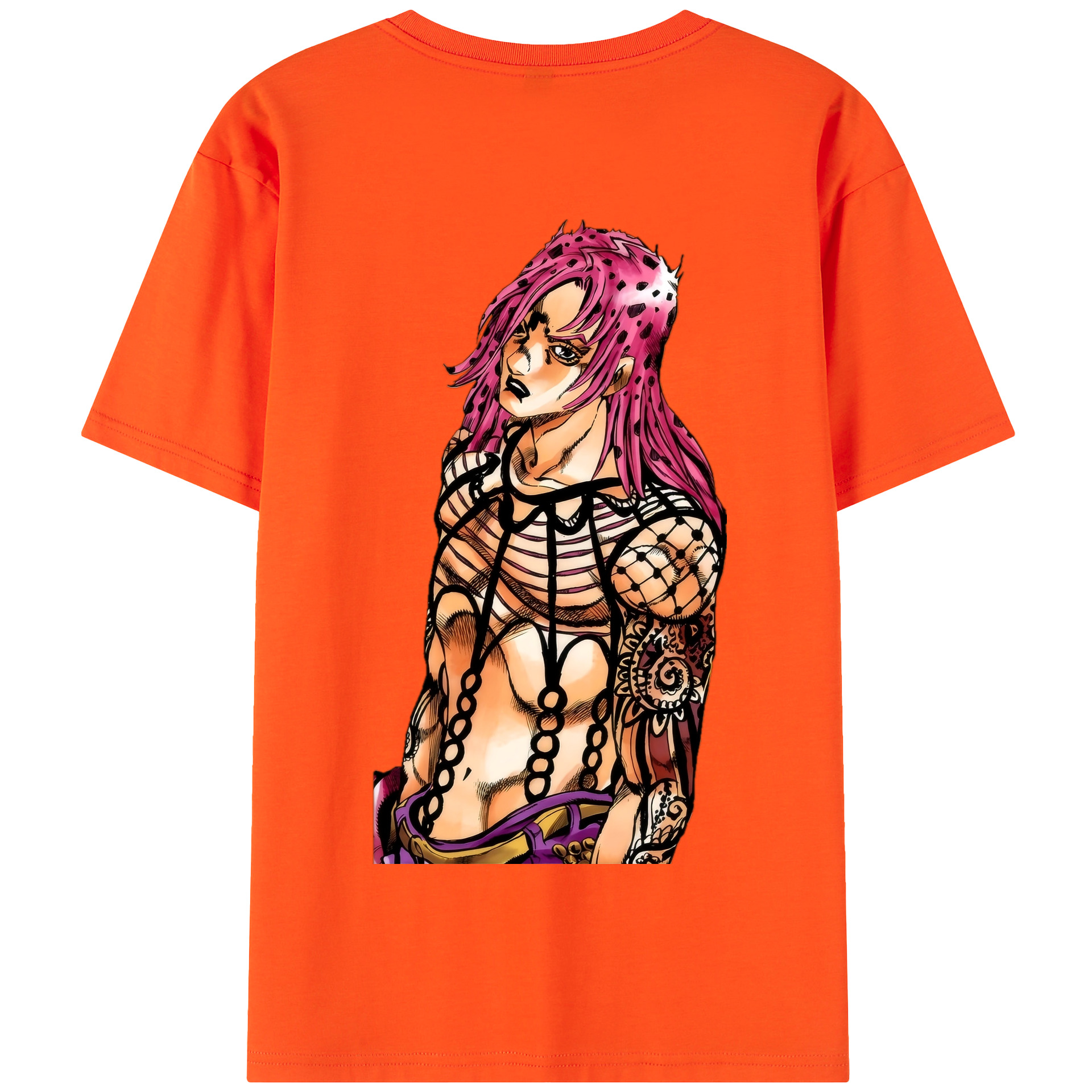 （画像用） ジョジョの奇妙な冒険 ビネガー?ドッピオ JoJo's Bizarre Adventure Vinegar Doppio 綿100％半袖Tシャツ（背面プリント）