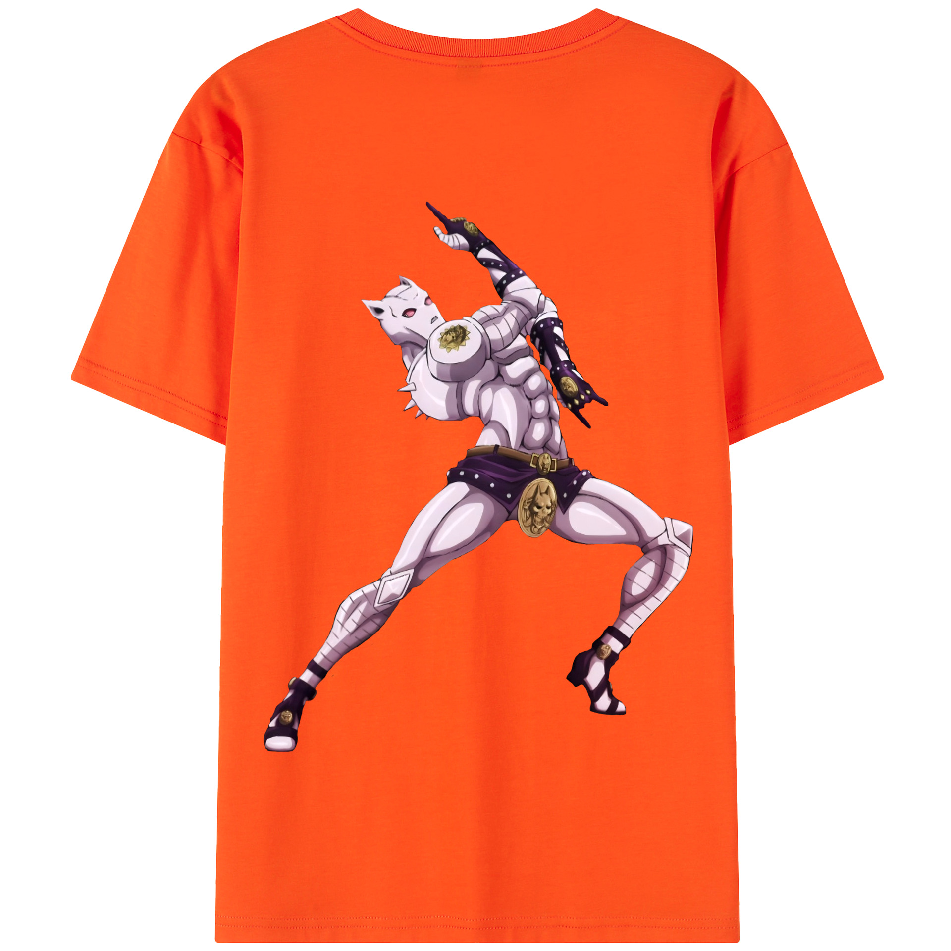 （画像用） ジョジョの奇妙な冒険 きら よしかげ JoJo's Bizarre Adventure Kira Yoshikage 綿100％半袖Tシャツ（背面プリント）