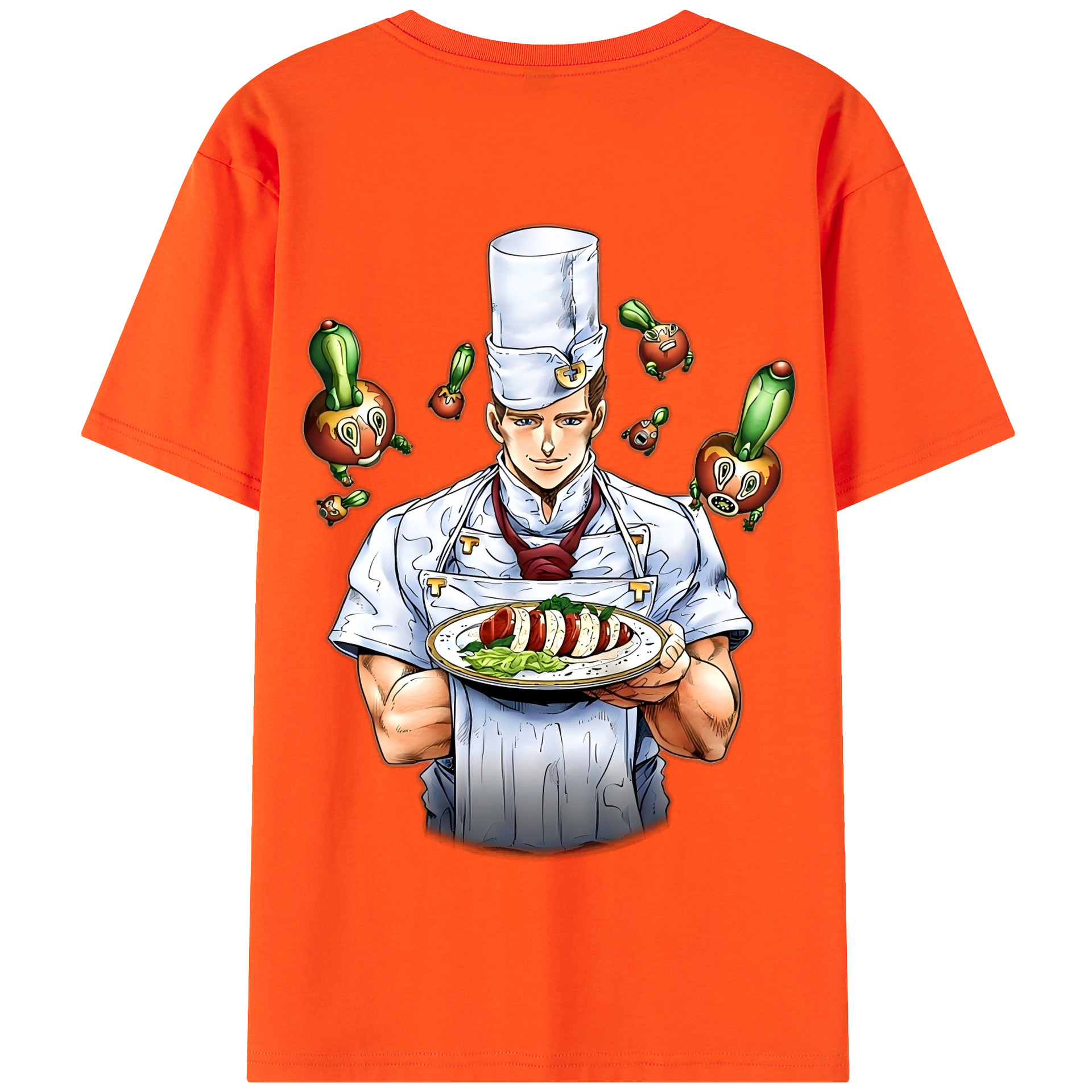 （画像用） ジョジョの奇妙な冒険 Tonio Trussardi JoJo's Bizarre Adventure トニオ?トラッサルディ 綿100％半袖Tシャツ（背面プリント）
