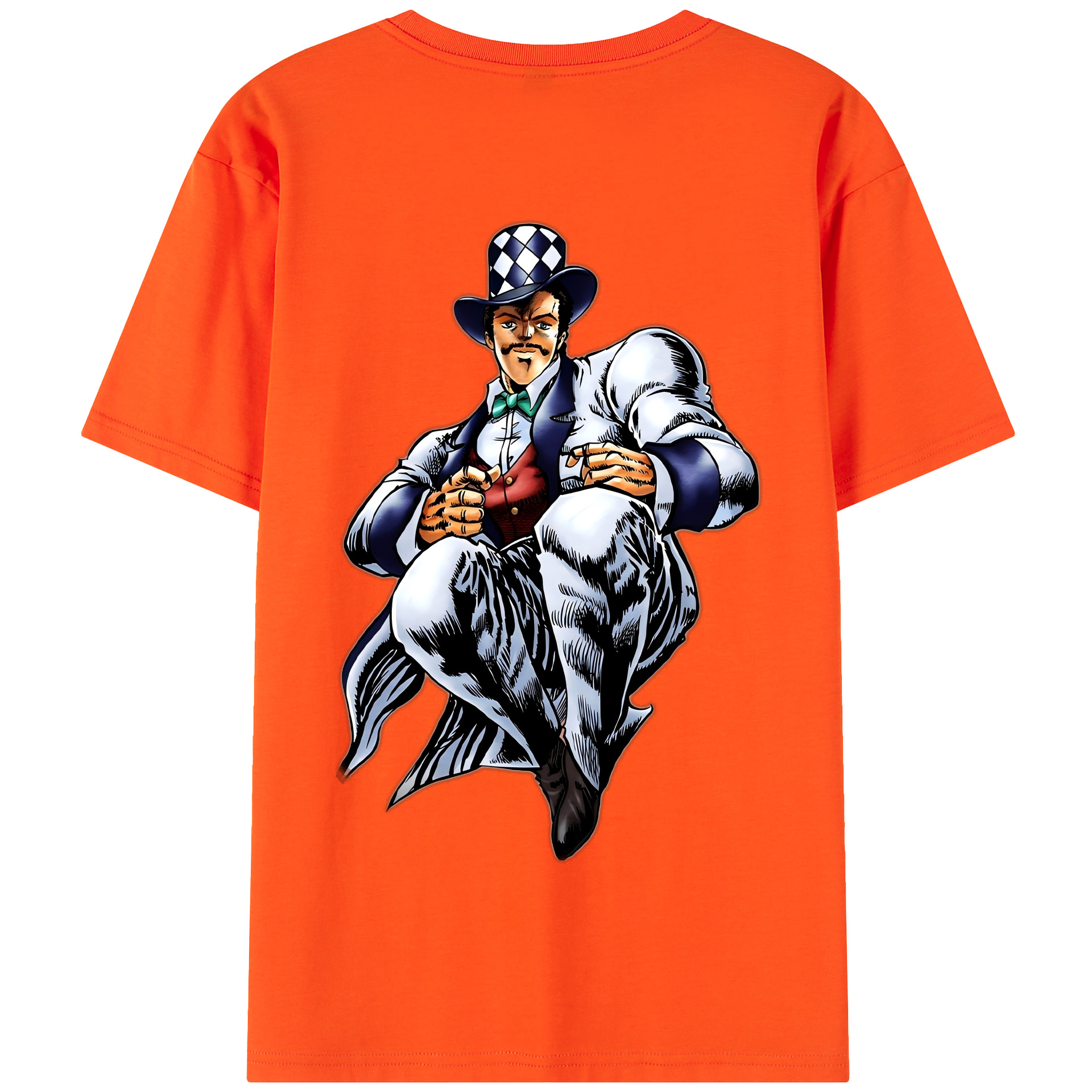 （画像用） ジョジョの奇妙な冒険 ウィル?アントニオ?ツェペリ JoJo's Bizarre Adventure Will Anthonio Zeppeli 綿100％半袖Tシャツ（背面プリント）