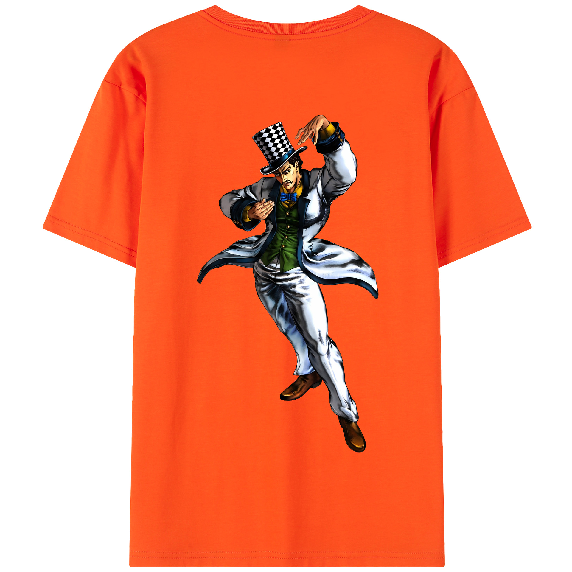 （画像用） ジョジョの奇妙な冒険 ウィル?アントニオ?ツェペリ JoJo's Bizarre Adventure Will Anthonio Zeppeli 綿100％半袖Tシャツ（背面プリント）