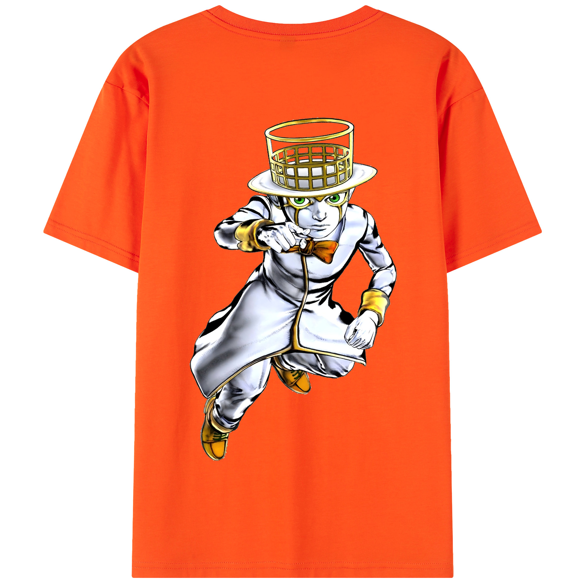 （画像用） ジョジョの奇妙な冒険 岸辺 露伴（きしべ ろはん） JoJo's Bizarre Adventure Rohan Kishibe 綿100％半袖Tシャツ（背面プリント）