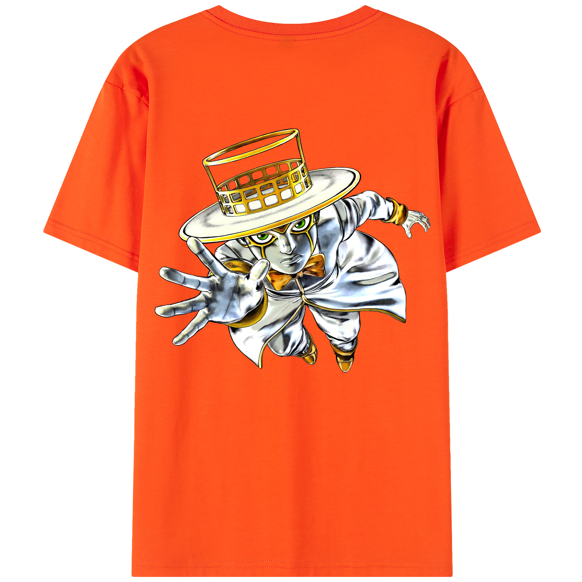 （画像用） ジョジョの奇妙な冒険 岸辺 露伴（きしべ ろはん） JoJo's Bizarre Adventure Rohan Kishibe 綿100％半袖Tシャツ（背面プリント）
