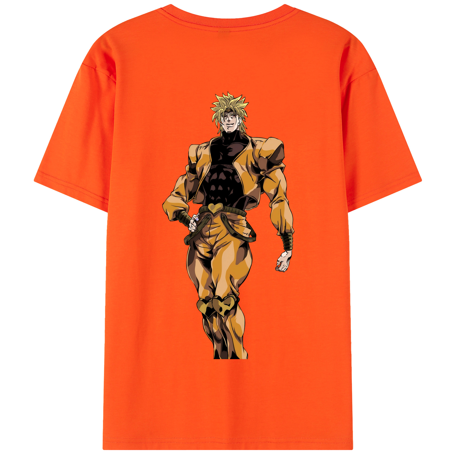 （画像用） ジョジョの奇妙な冒険 ディオ?ブランドー JoJo's Bizarre Adventure Dio Brando 綿100％半袖Tシャツ（背面プリント）