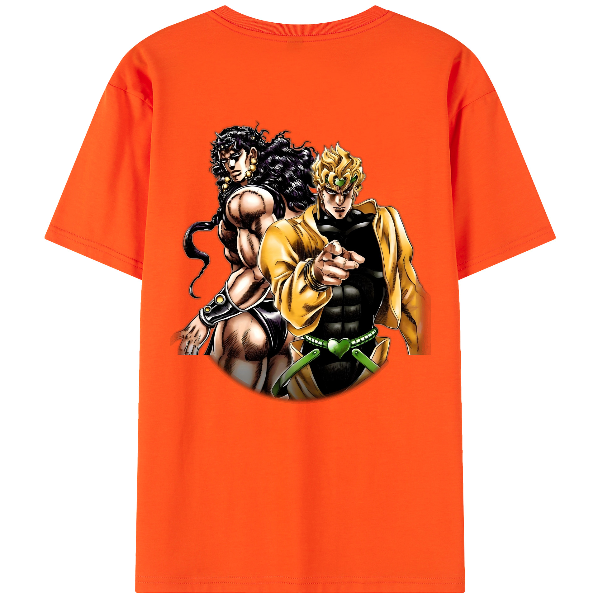 （画像用） ジョジョの奇妙な冒険 ディオ?ブランドー JoJo's Bizarre Adventure Dio Brando 綿100％半袖Tシャツ（背面プリント）