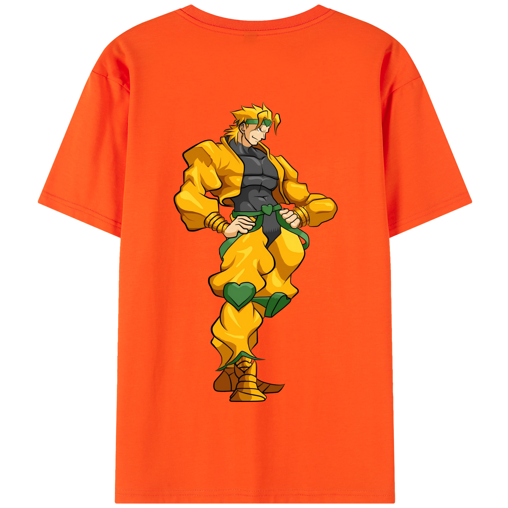 （画像用） ジョジョの奇妙な冒険 ディオ?ブランドー JoJo's Bizarre Adventure Dio Brando 綿100％半袖Tシャツ（背面プリント）