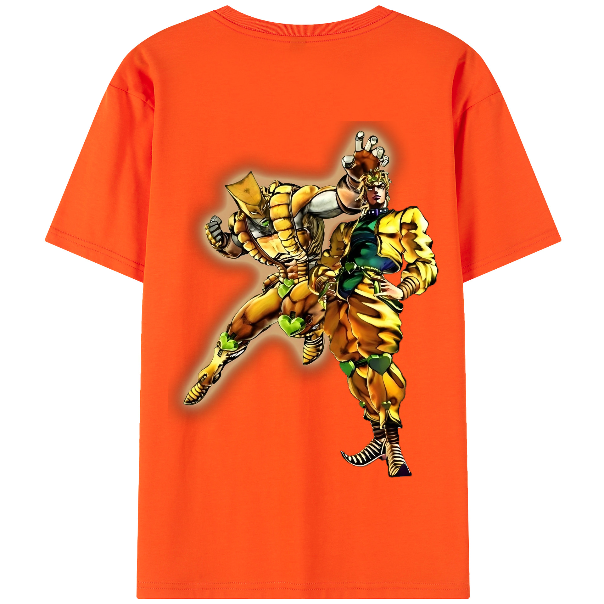 （画像用） ジョジョの奇妙な冒険 ディオ?ブランドー JoJo's Bizarre Adventure Dio Brando 綿100％半袖Tシャツ（背面プリント）