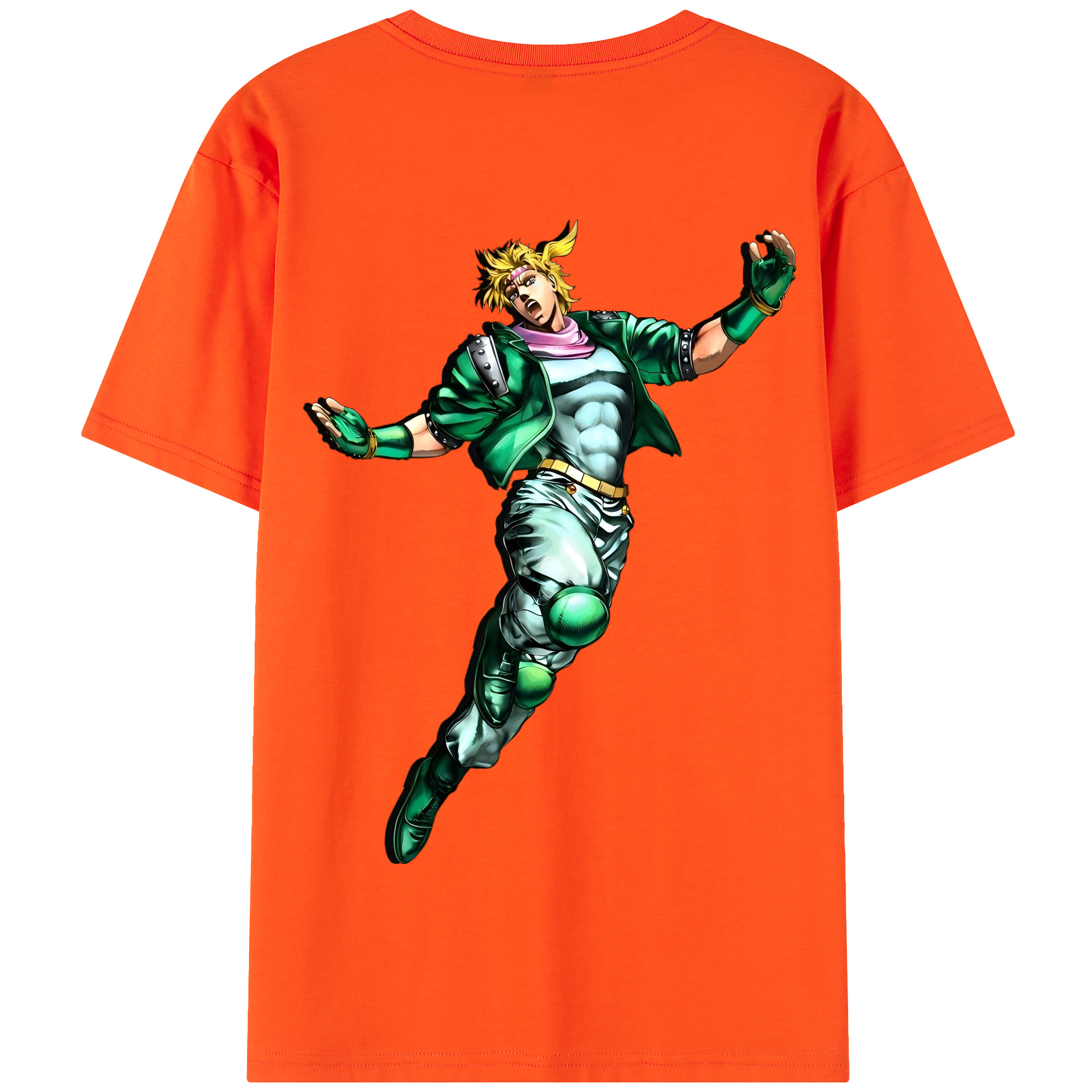 （画像用） ジョジョの奇妙な冒険 ディオ?ブランドー JoJo's Bizarre Adventure Dio Brando 綿100％半袖Tシャツ（背面プリント）