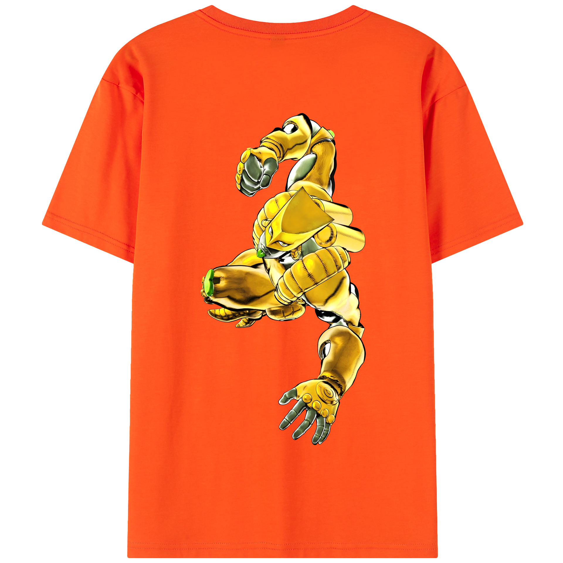 （画像用） ジョジョの奇妙な冒険 ディオ?ブランドー JoJo's Bizarre Adventure Dio Brando 綿100％半袖Tシャツ（背面プリント）
