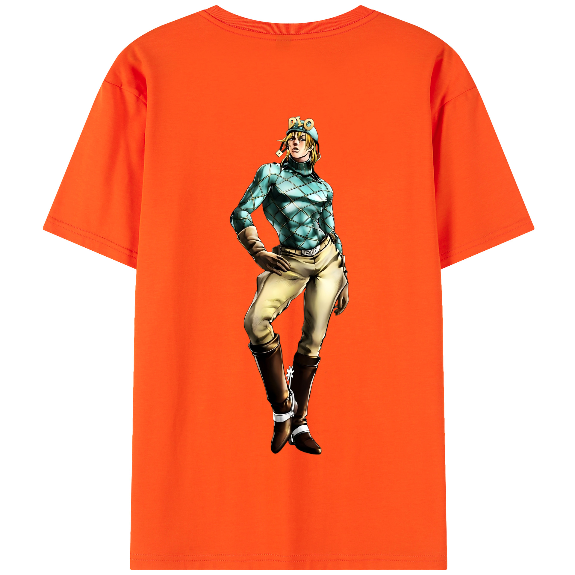 （画像用） ジョジョの奇妙な冒険 ディオ?ブランドー JoJo's Bizarre Adventure Dio Brando 綿100％半袖Tシャツ（背面プリント）