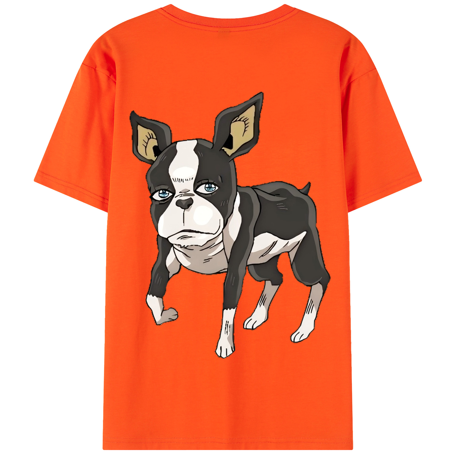 （画像用） ジョジョの奇妙な冒険 イギー JoJo's Bizarre Adventure Iggy 綿100％半袖Tシャツ（背面プリント）