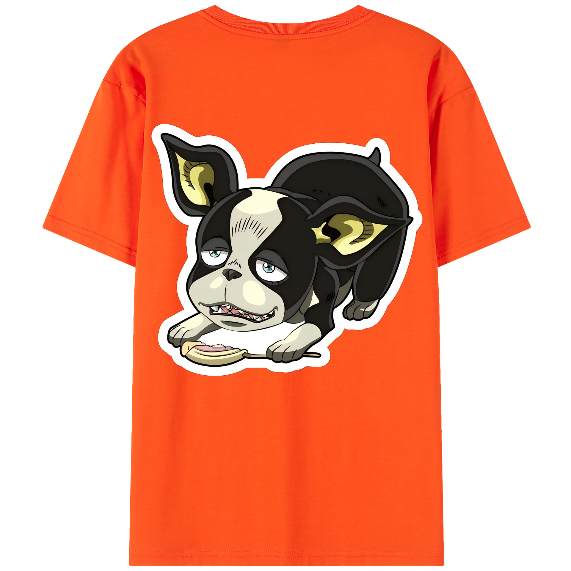 （画像用） ジョジョの奇妙な冒険 イギー JoJo's Bizarre Adventure Iggy 綿100％半袖Tシャツ（背面プリント）