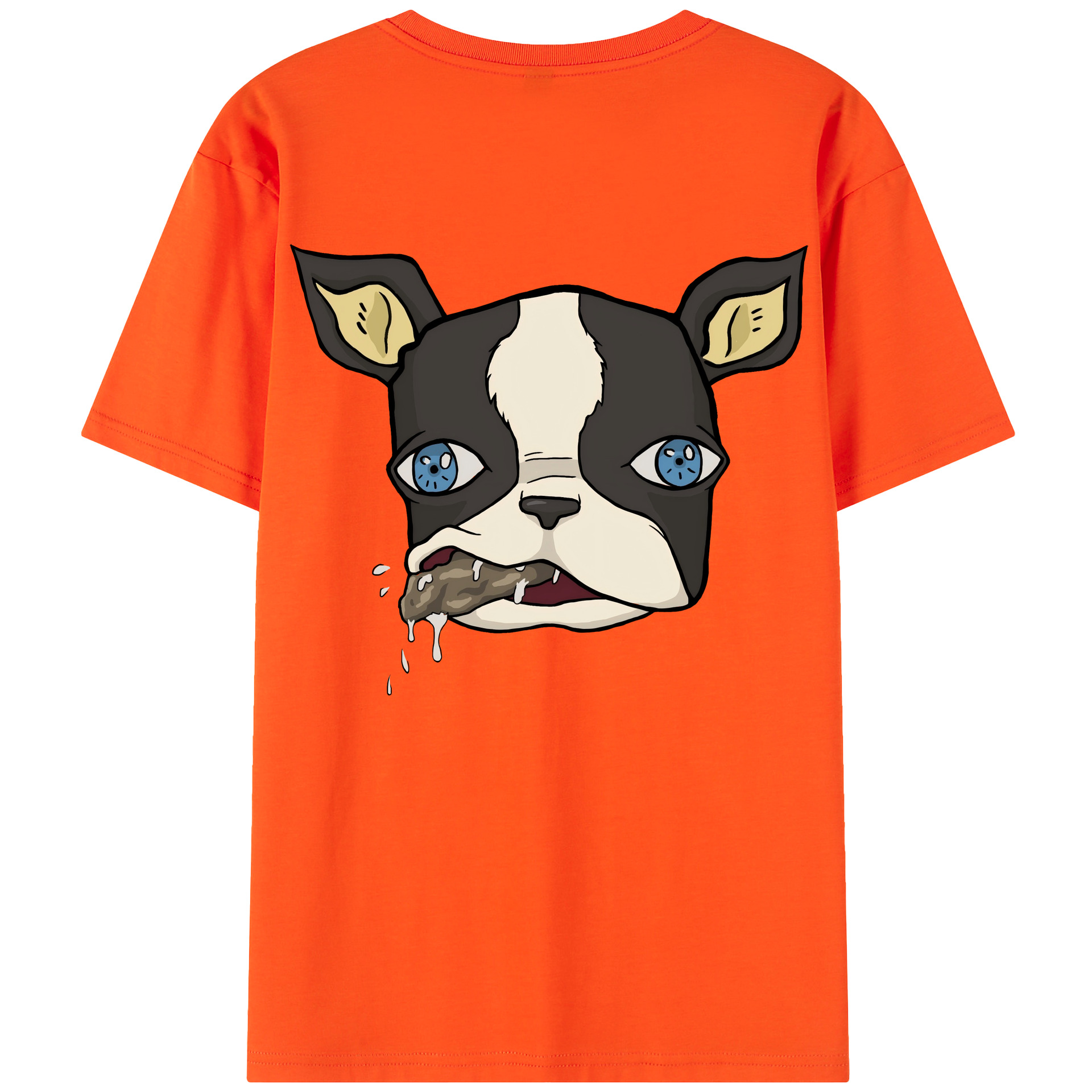 （画像用） ジョジョの奇妙な冒険 イギー JoJo's Bizarre Adventure Iggy 綿100％半袖Tシャツ（背面プリント）