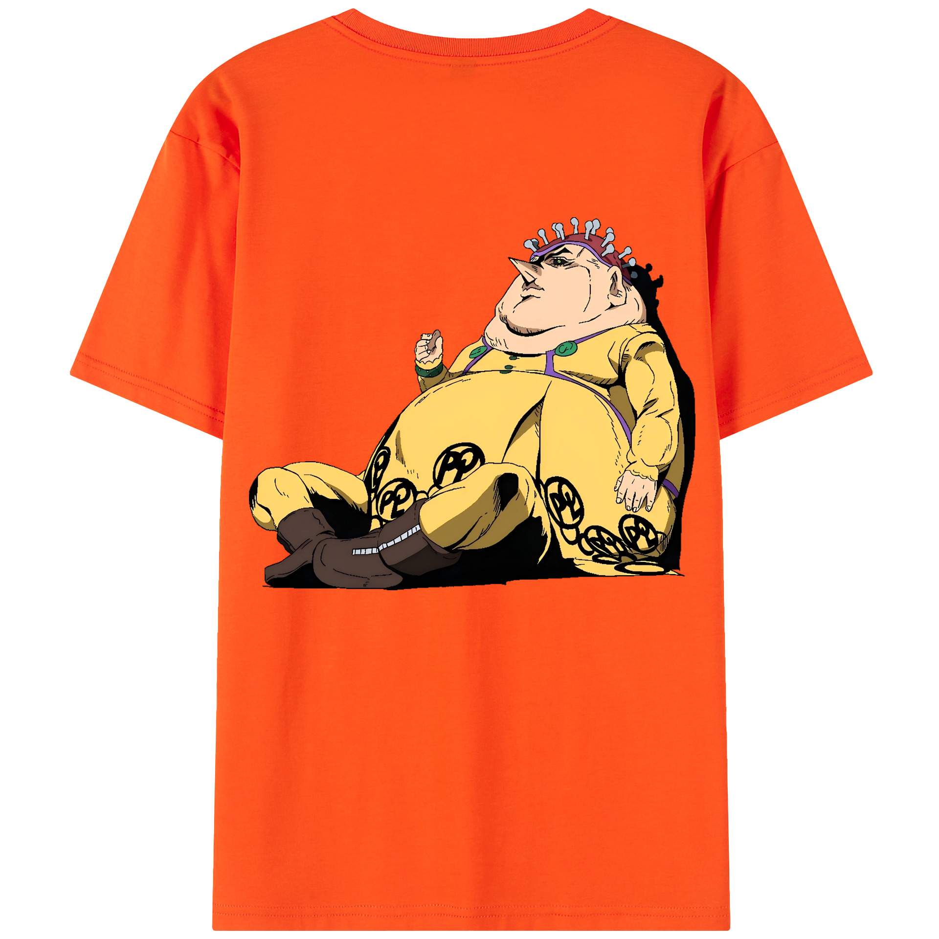 （画像用） ジョジョの奇妙な冒険 ポルポ JoJo's Bizarre Adventure Polpo 綿100％半袖Tシャツ（背面プリント）