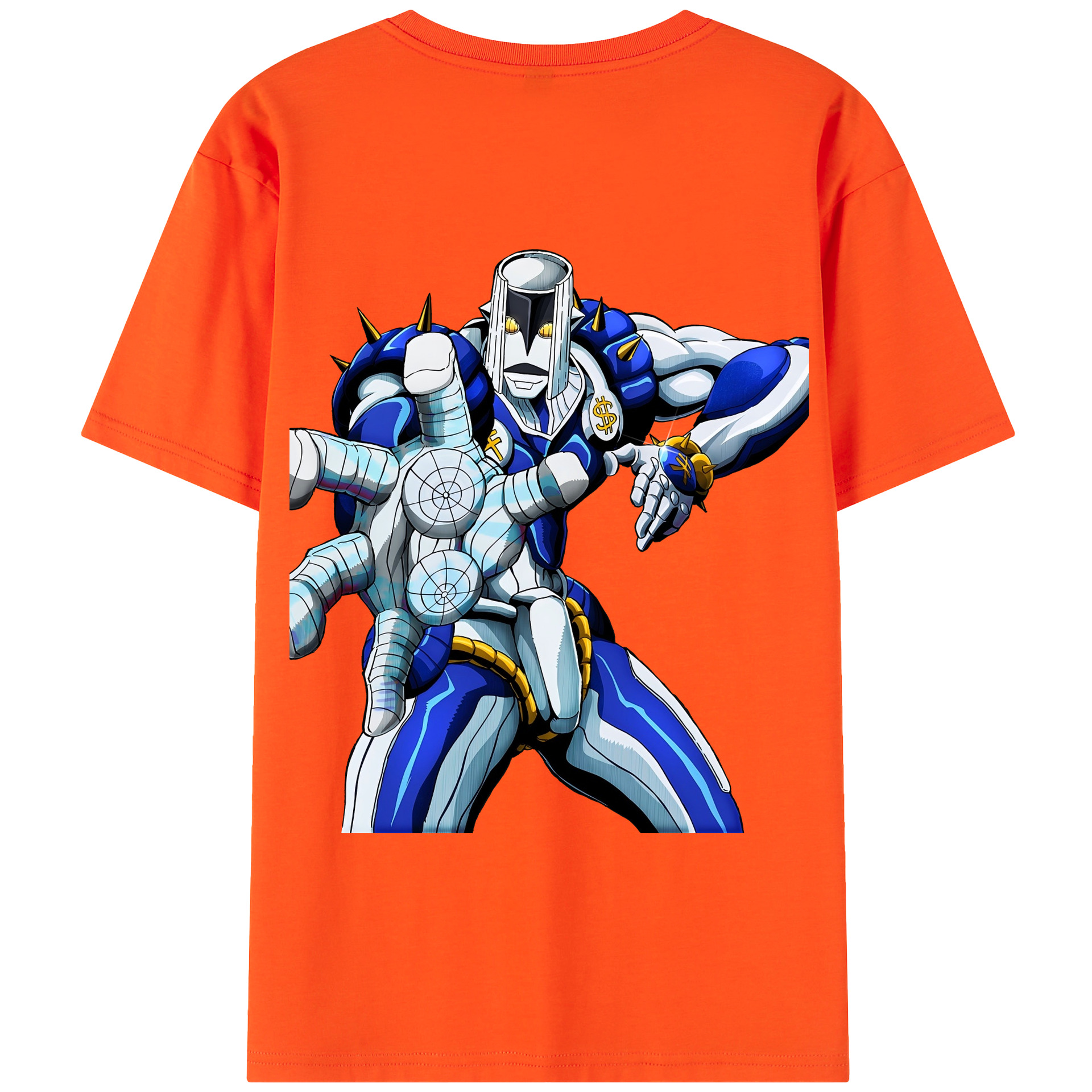 （画像用） ジョジョの奇妙な冒険 虹村億泰 にじむら おくやす JoJo's Bizarre Adventure Nijimura Okuyasu 綿100％半袖Tシャツ（背面プリント）