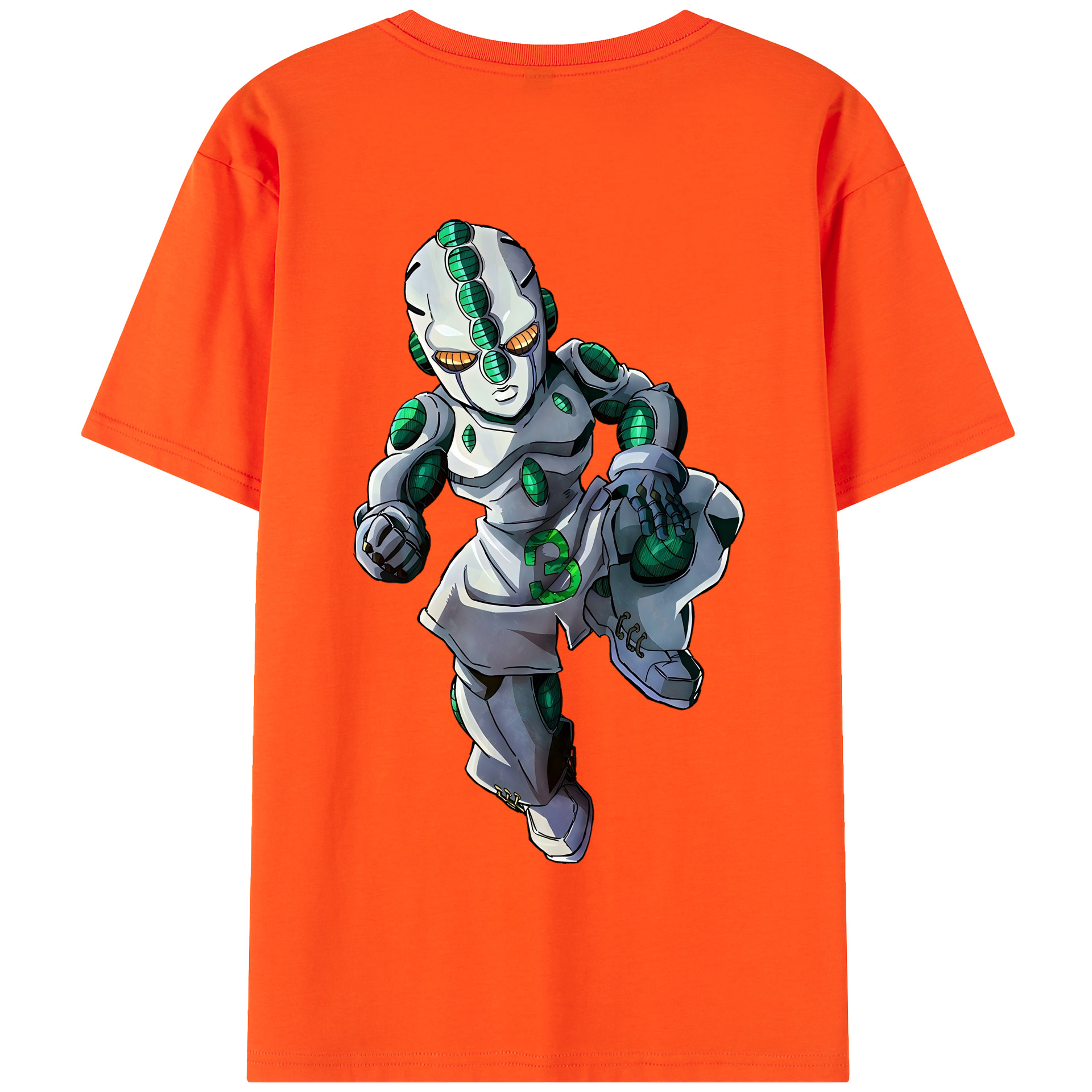 （画像用） ジョジョの奇妙な冒険 広瀨康一 JoJo's Bizarre Adventure Hirose Koichi 綿100％半袖Tシャツ（背面プリント）