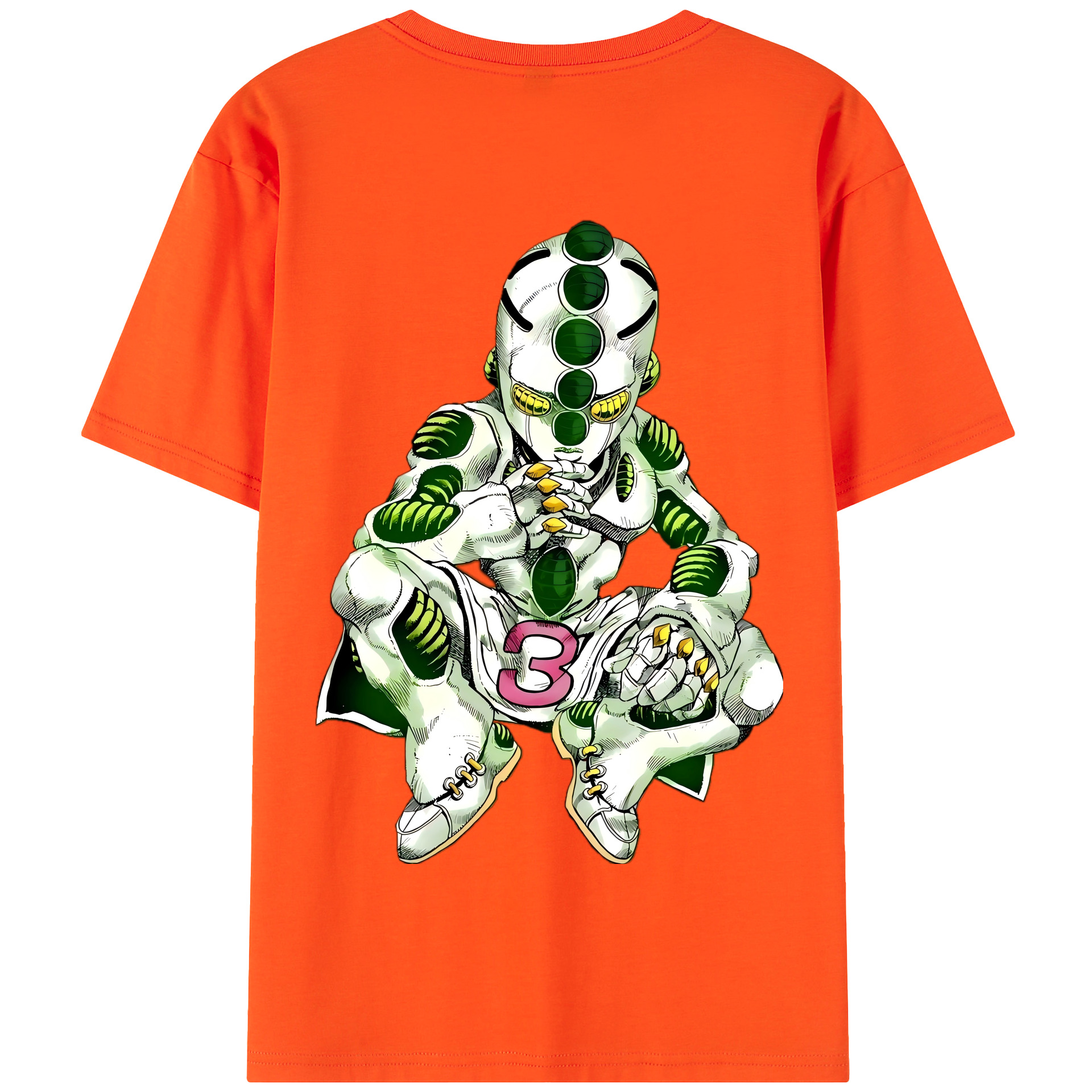 （画像用） ジョジョの奇妙な冒険 広瀨康一 JoJo's Bizarre Adventure Hirose Koichi 綿100％半袖Tシャツ（背面プリント）