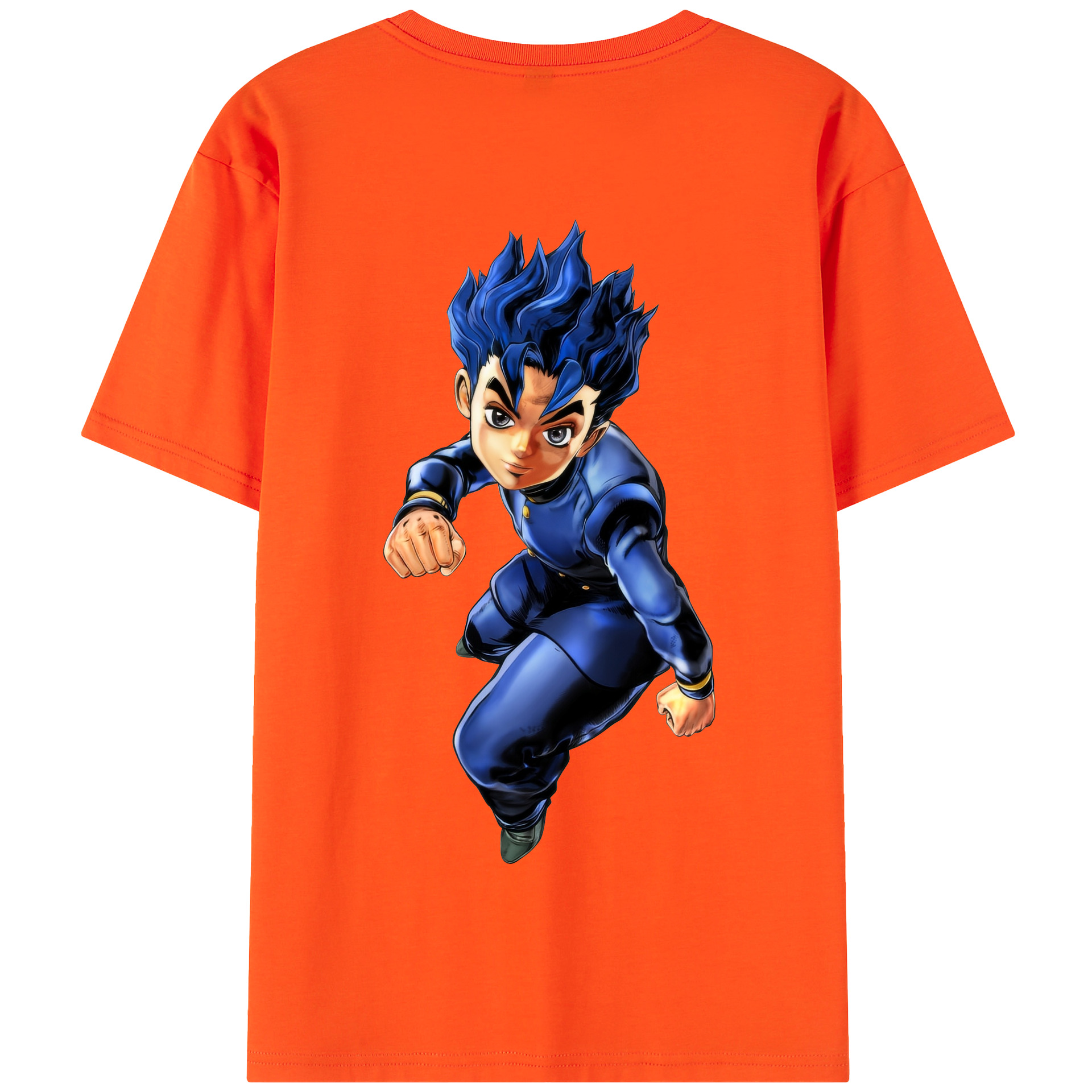 （画像用） ジョジョの奇妙な冒険 広瀨康一 JoJo's Bizarre Adventure Hirose Koichi 綿100％半袖Tシャツ（背面プリント）