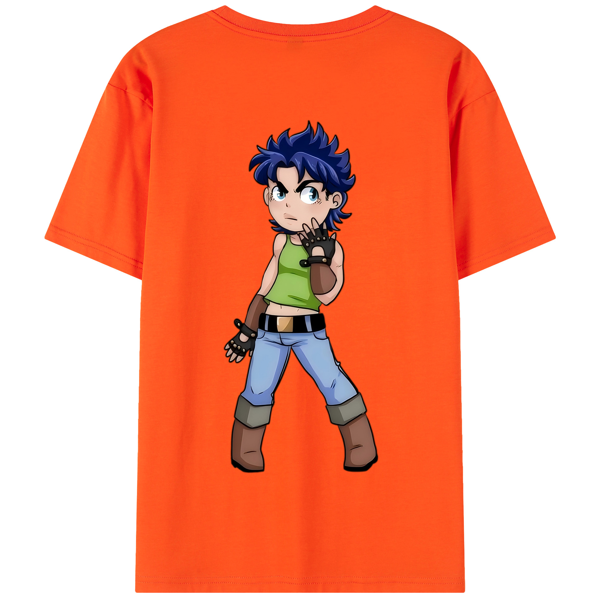 （画像用） ジョジョの奇妙な冒険 広瀨康一 JoJo's Bizarre Adventure Hirose Koichi 綿100％半袖Tシャツ（背面プリント）