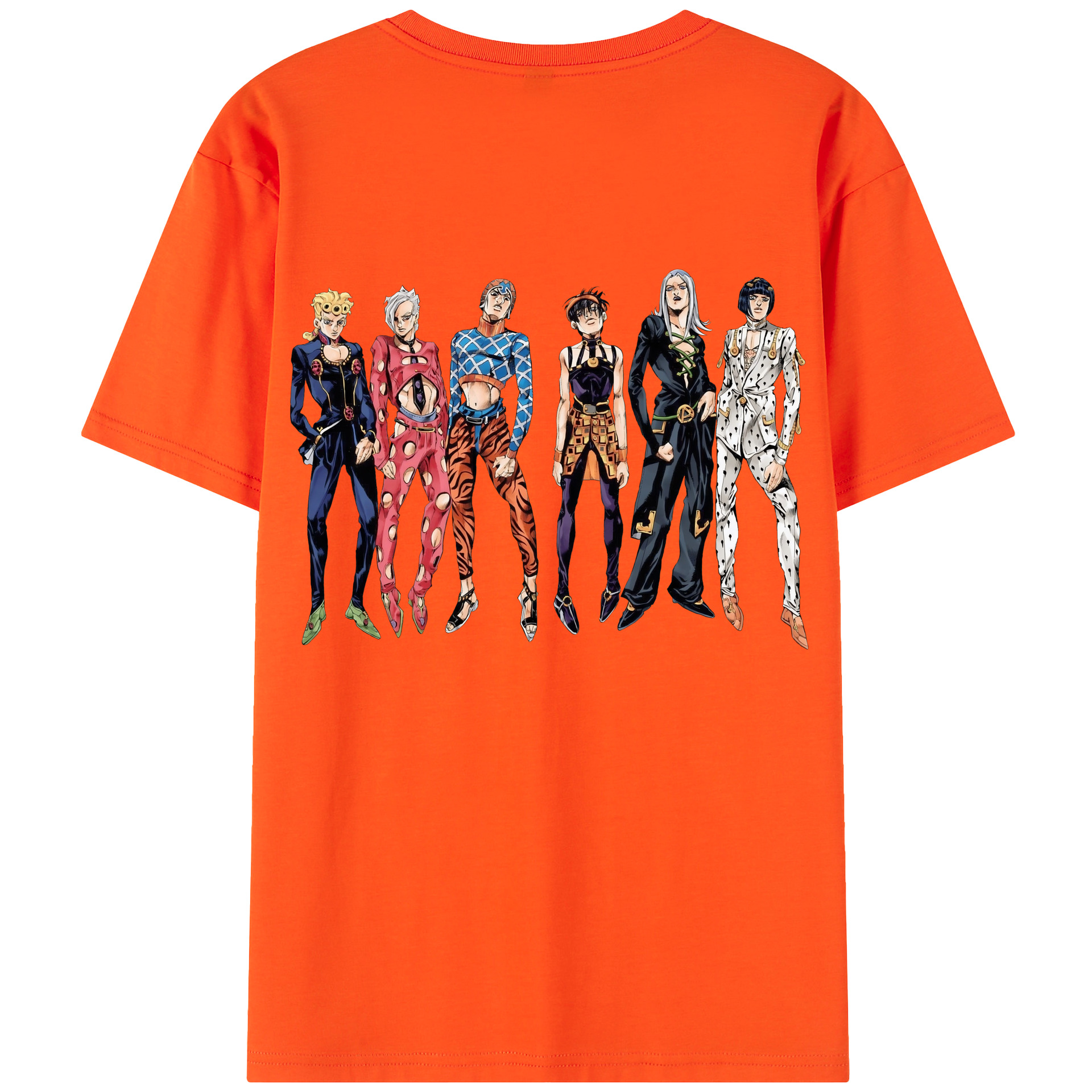 （画像用） ジョジョの奇妙な冒険 JoJo's Bizarre Adventure 綿100％半袖Tシャツ（背面プリント）