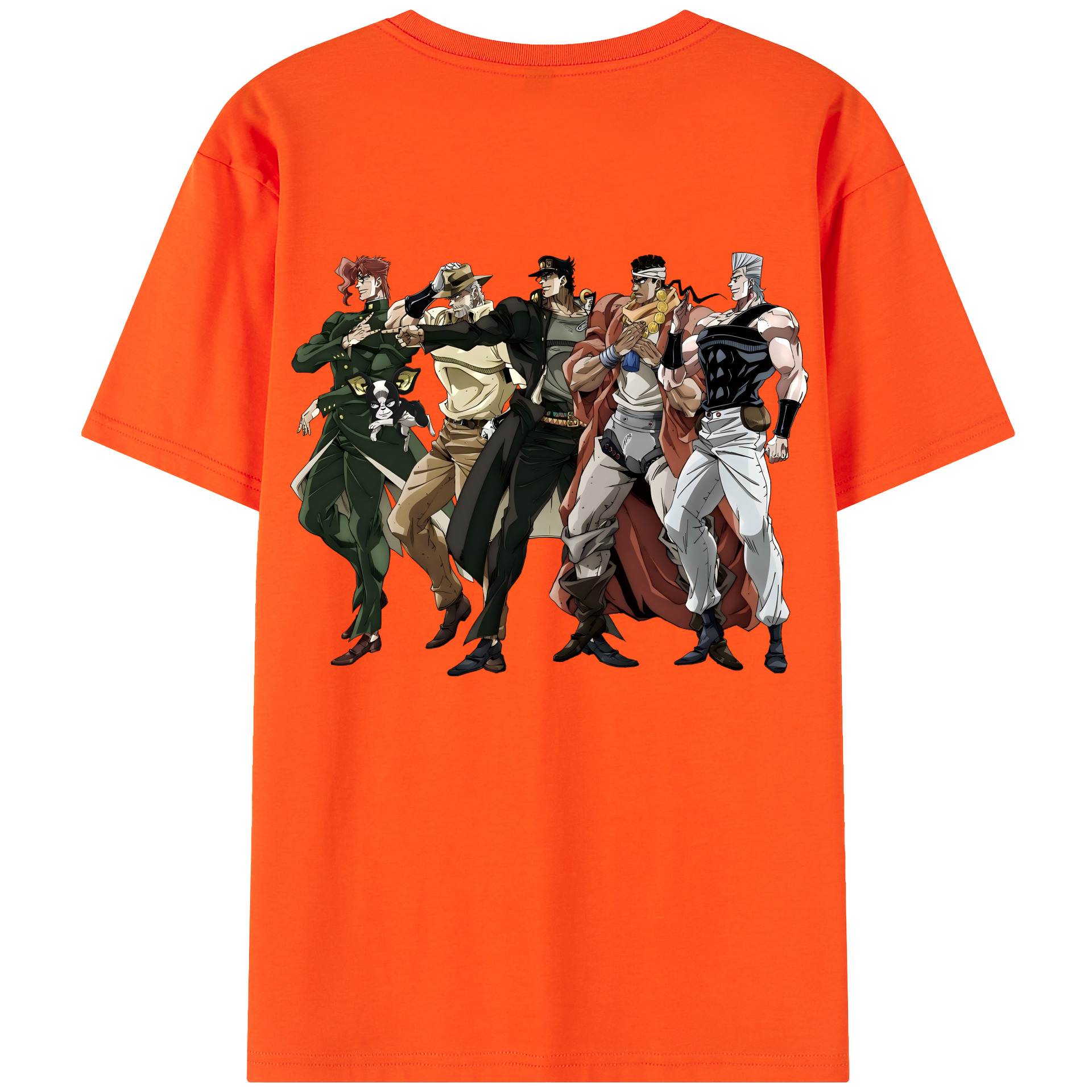 （画像用） ジョジョの奇妙な冒険 JoJo's Bizarre Adventure 綿100％半袖Tシャツ（背面プリント）