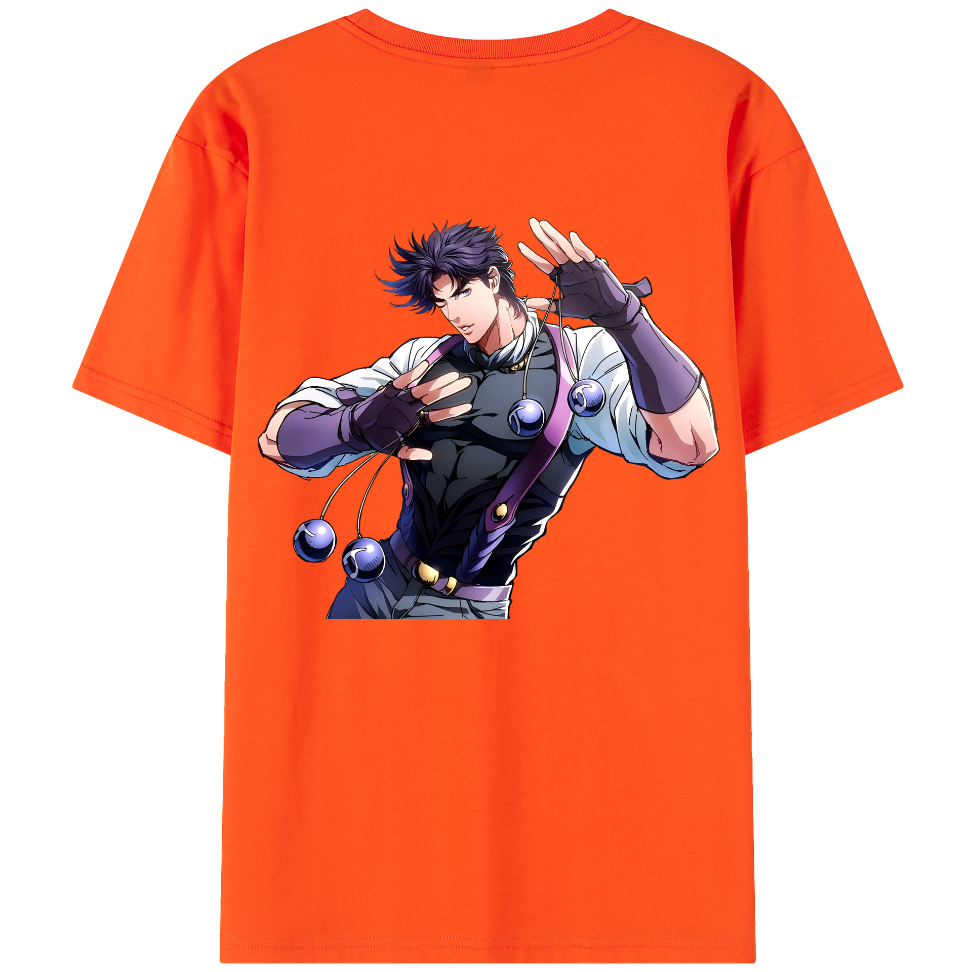 （画像用） ジョジョの奇妙な冒険 JoJo's Bizarre Adventure 綿100％半袖Tシャツ（背面プリント）