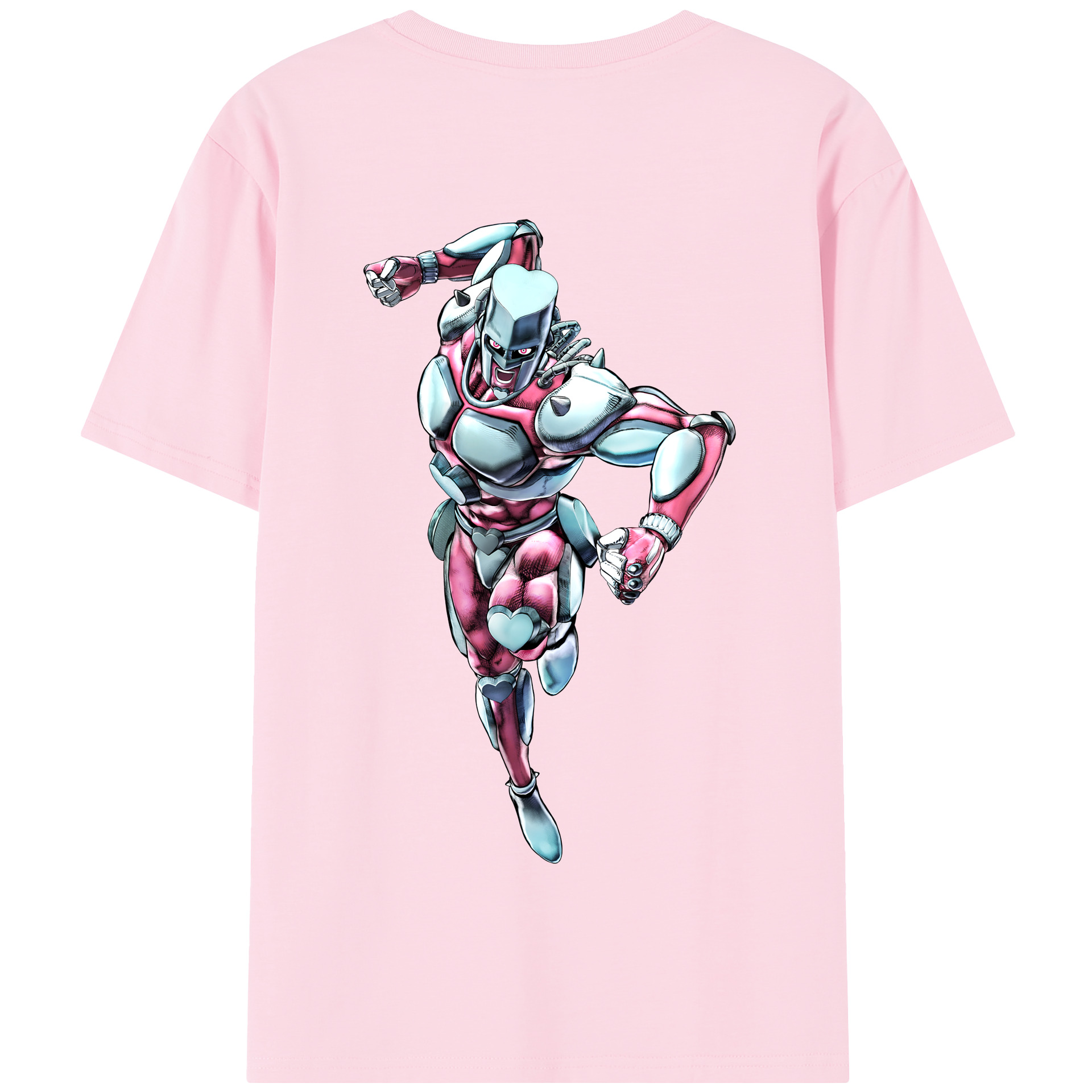 （画像用） ジョジョの奇妙な冒険 ひがしかた じょうすけ JoJo's Bizarre Adventure Higashikata Josuke 綿100％半袖Tシャツ（背面プリント）
