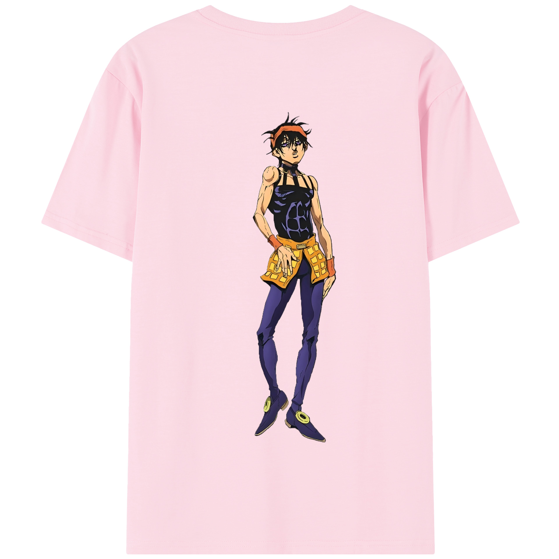 （画像用） ジョジョの奇妙な冒険 ナランチャ?ギルガ JoJo's Bizarre Adventure Narancia Ghirga 綿100％半袖Tシャツ（背面プリント）