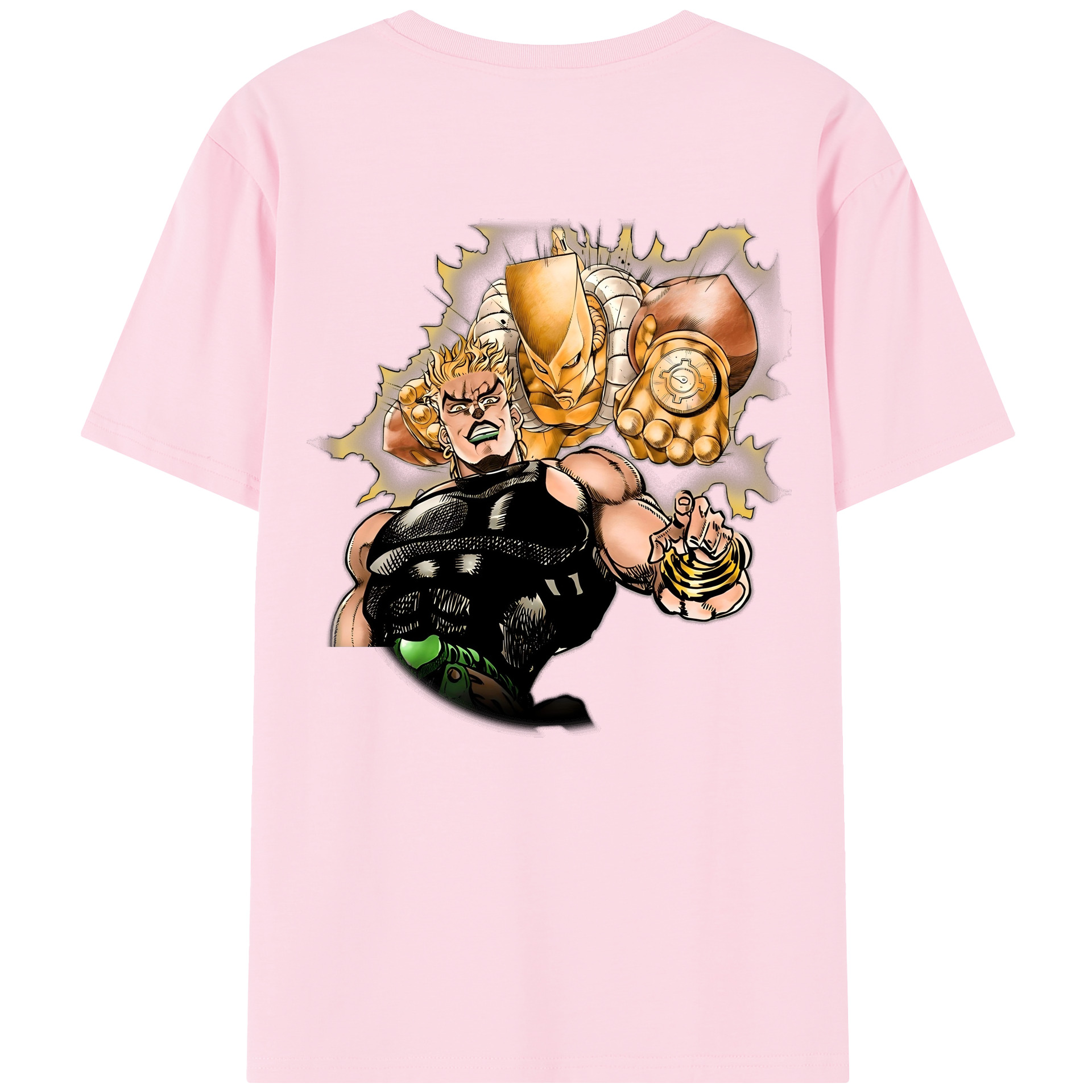 （画像用） ジョジョの奇妙な冒険 ディオ?ブランドー JoJo's Bizarre Adventure Dio Brando 綿100％半袖Tシャツ（背面プリント）