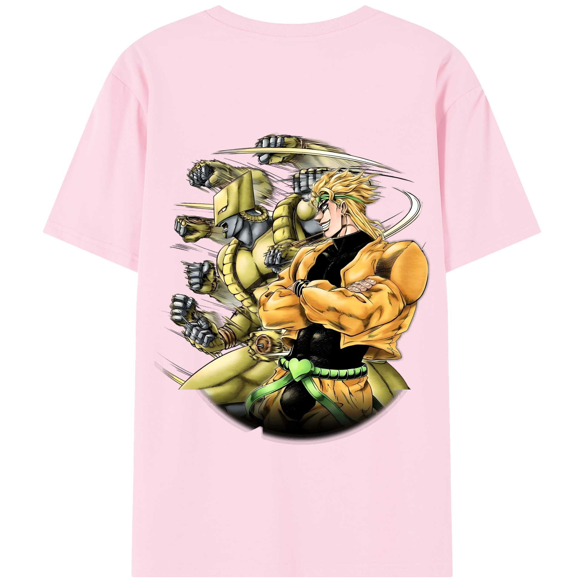 （画像用） ジョジョの奇妙な冒険 ディオ?ブランドー JoJo's Bizarre Adventure Dio Brando 綿100％半袖Tシャツ（背面プリント）