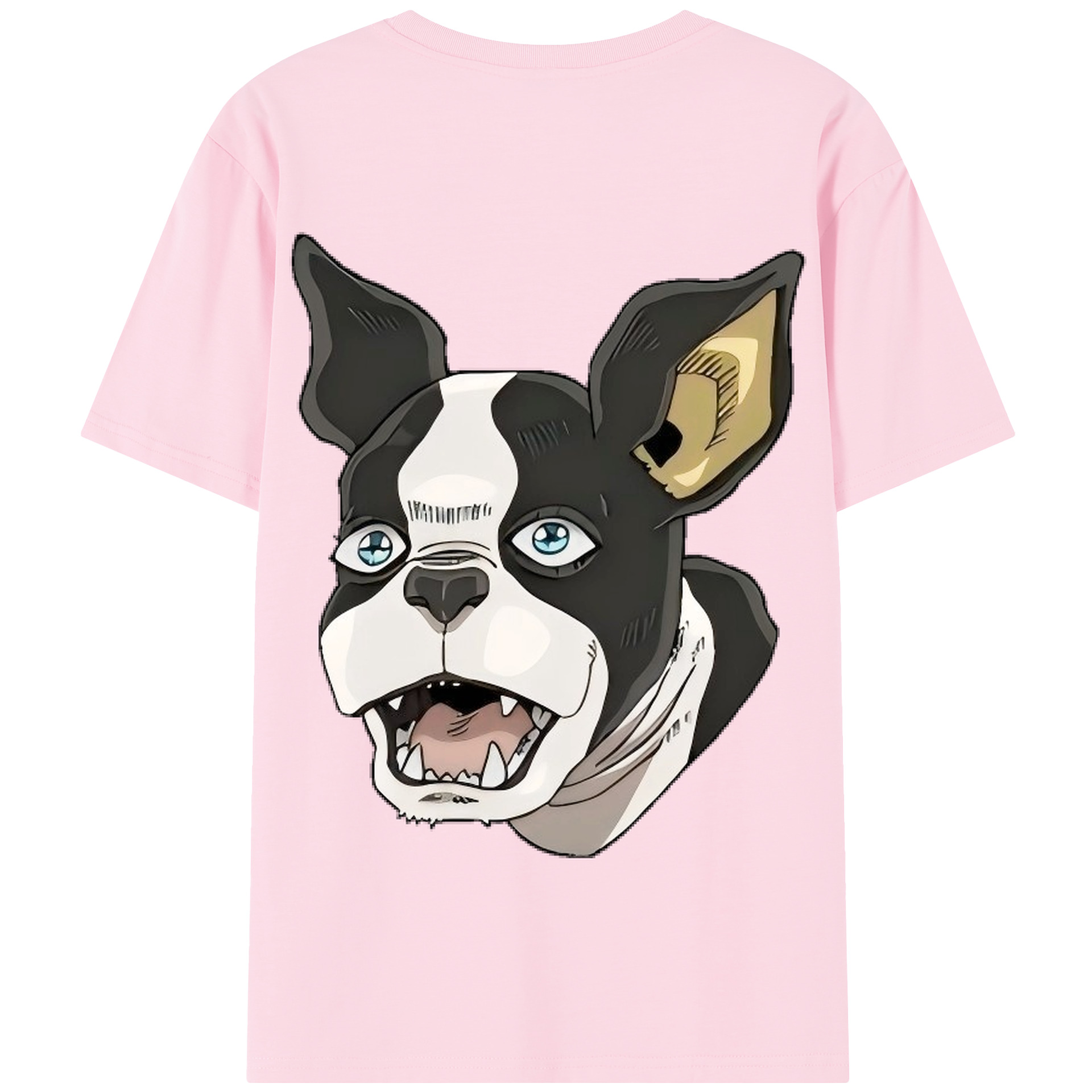 （画像用） ジョジョの奇妙な冒険 イギー JoJo's Bizarre Adventure Iggy 綿100％半袖Tシャツ（背面プリント）