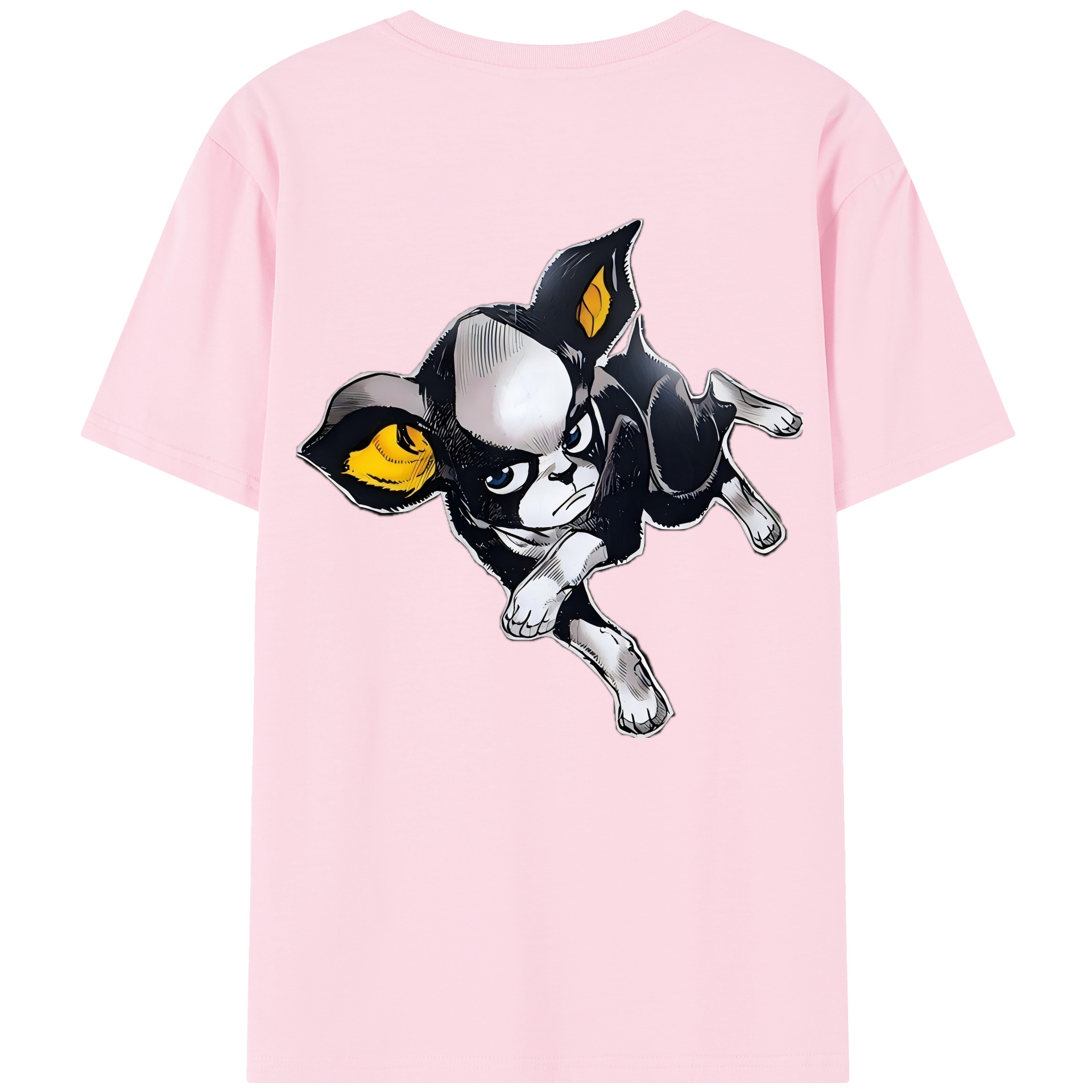（画像用） ジョジョの奇妙な冒険 イギー JoJo's Bizarre Adventure Iggy 綿100％半袖Tシャツ（背面プリント）