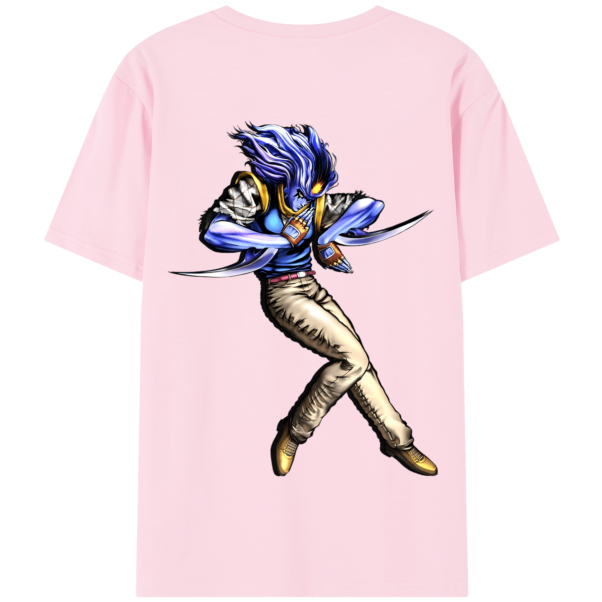 （画像用） ジョジョの奇妙な冒険 JoJo's Bizarre Adventure 綿100％半袖Tシャツ（背面プリント）