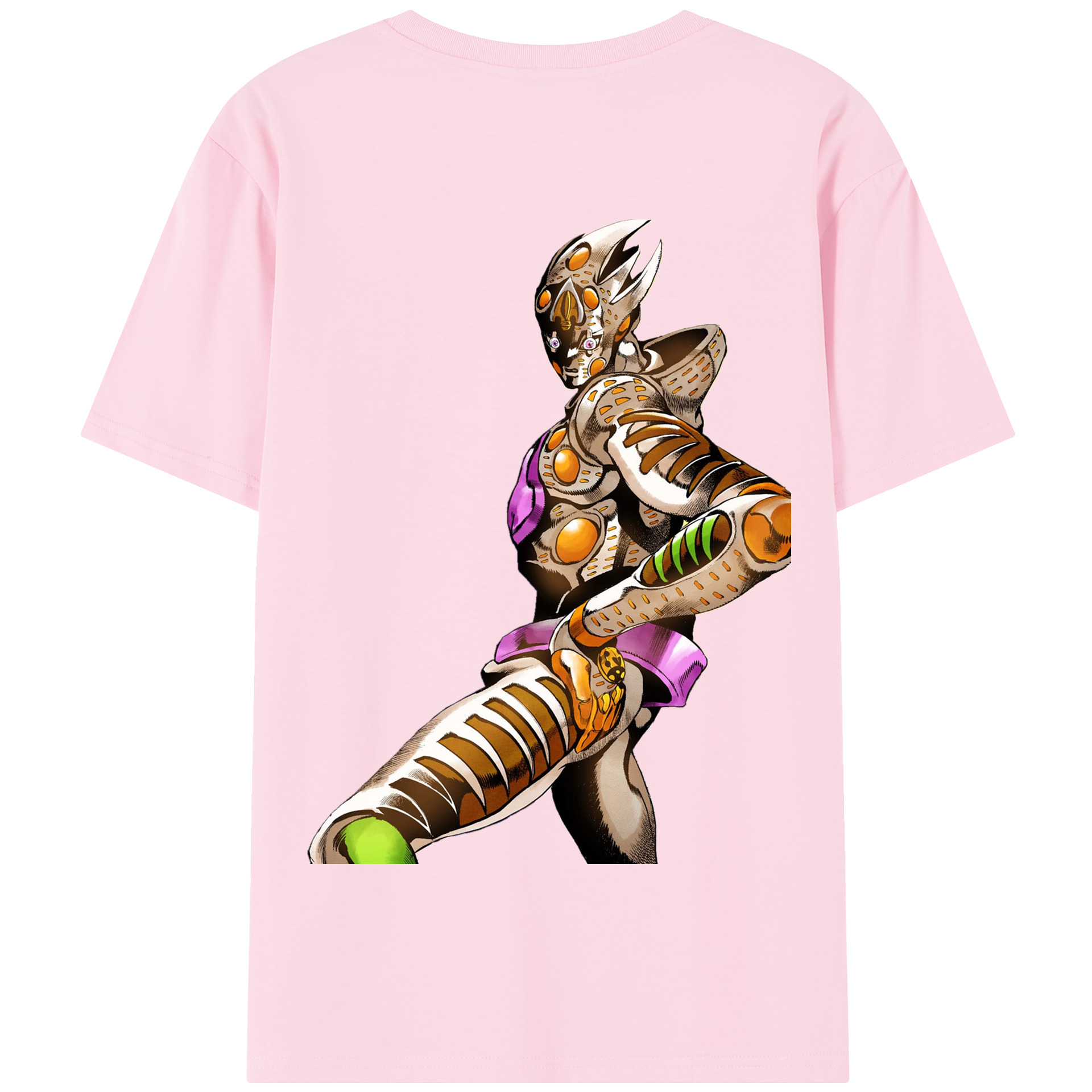 （画像用） ジョジョの奇妙な冒険 ジョルノ?ジョバァーナ JoJo's Bizarre Adventure Giorno Giovanna 綿100％半袖Tシャツ（背面プリント）