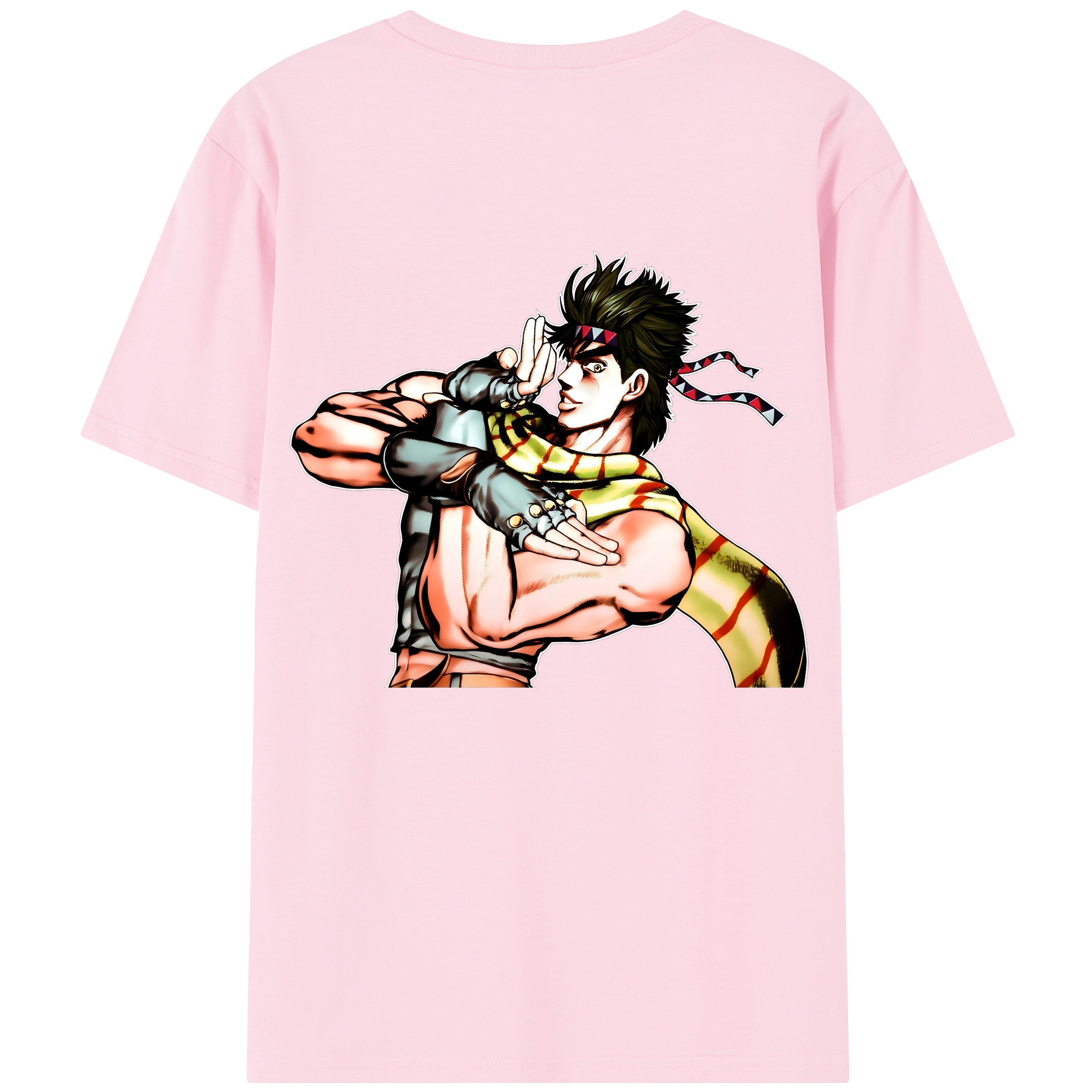（画像用） ジョジョの奇妙な冒険 ジョセフ?ジョースター JoJo's Bizarre Adventure Joseph Joestar 綿100％半袖Tシャツ（背面プリント）