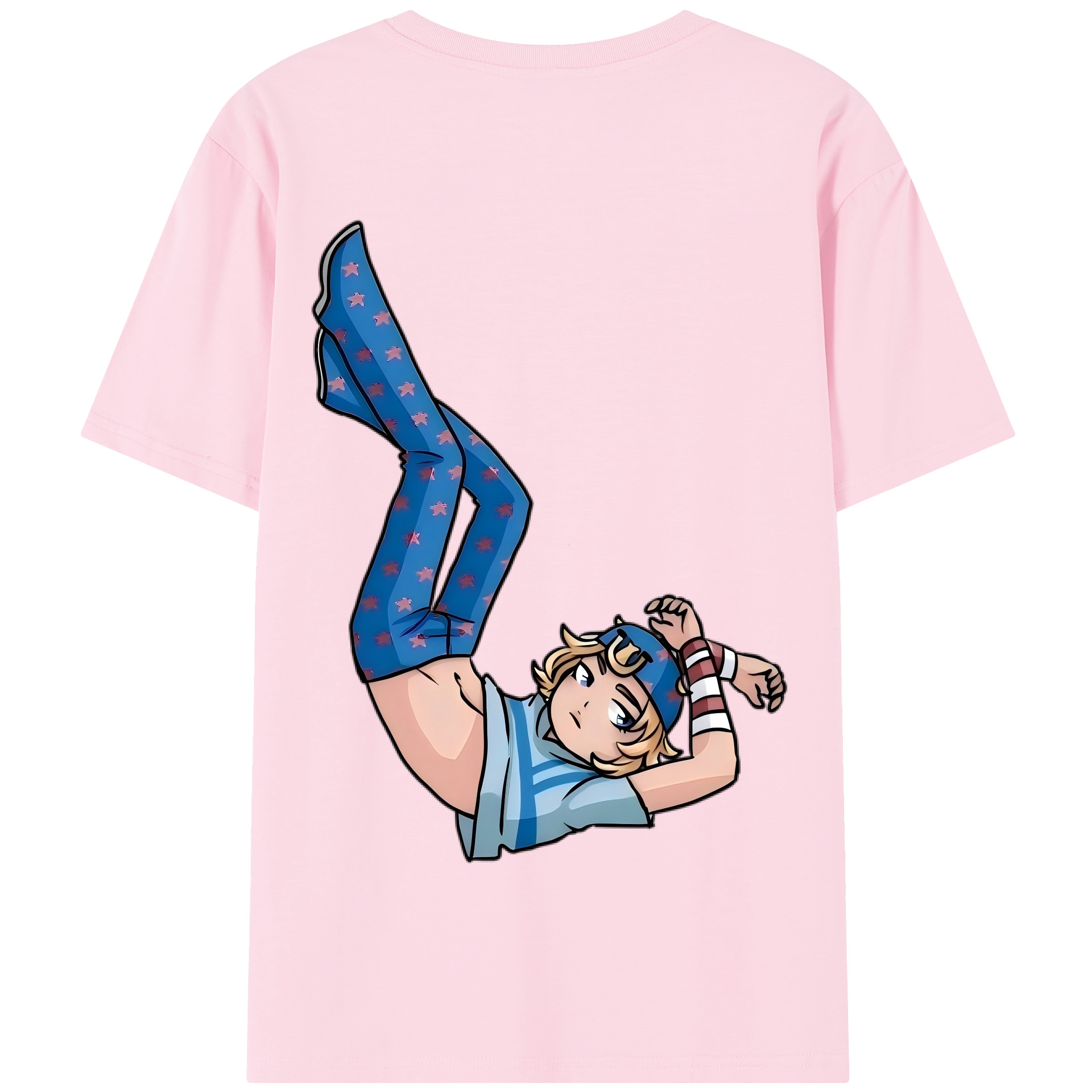 （画像用） ジョジョの奇妙な冒険 グイード?ミスタ JoJo's Bizarre Adventure Guido Mista 綿100％半袖Tシャツ（背面プリント）