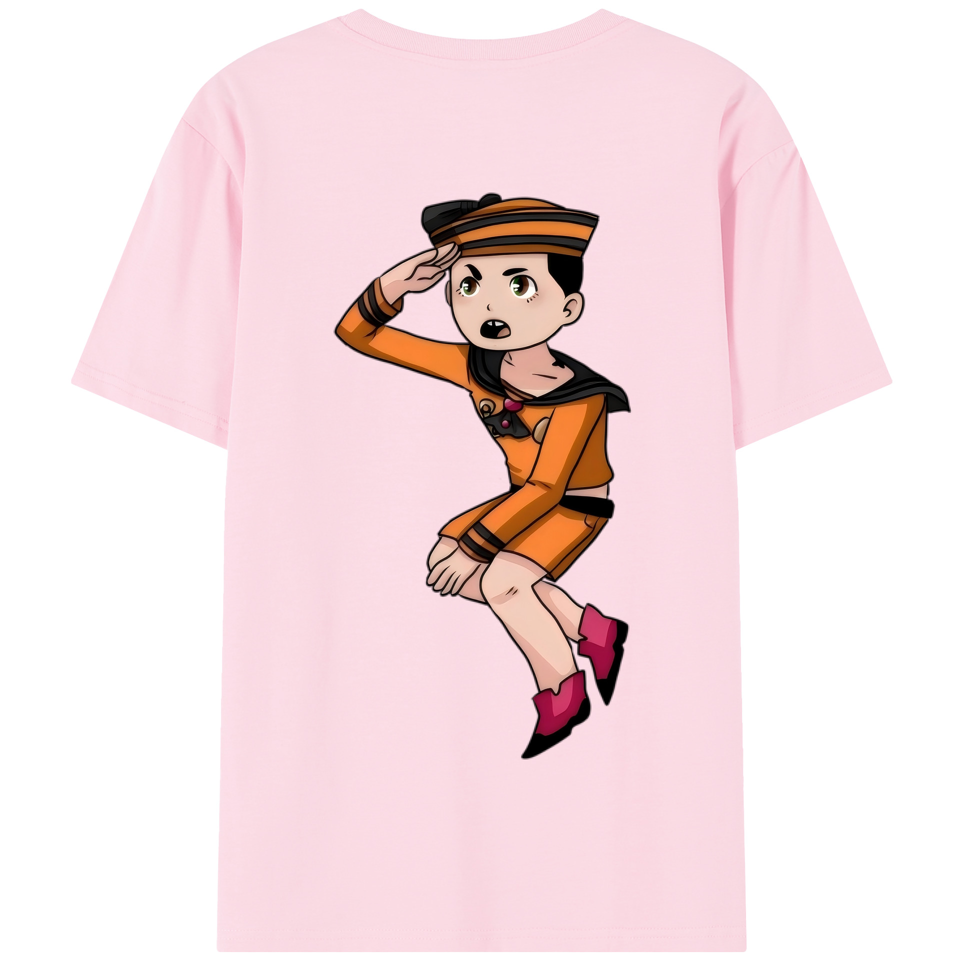 （画像用） ジョジョの奇妙な冒険 東方定助 JoJo's Bizarre Adventure Higashikata Josuke 綿100％半袖Tシャツ（背面プリント）