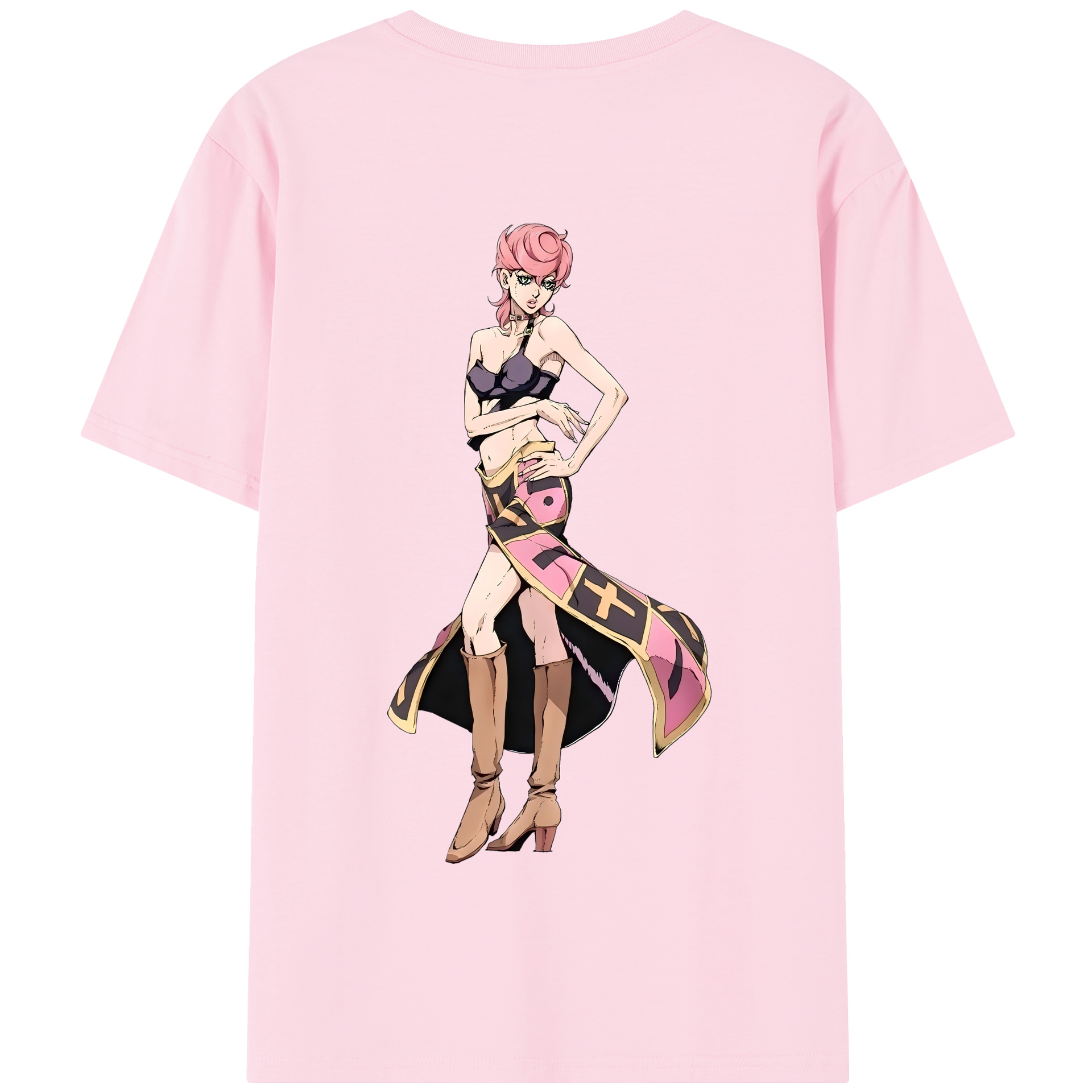 （画像用） ジョジョの奇妙な冒険 トリッシュ?ウナ JoJo's Bizarre Adventure Trish Una 綿100％半袖Tシャツ（背面プリント）