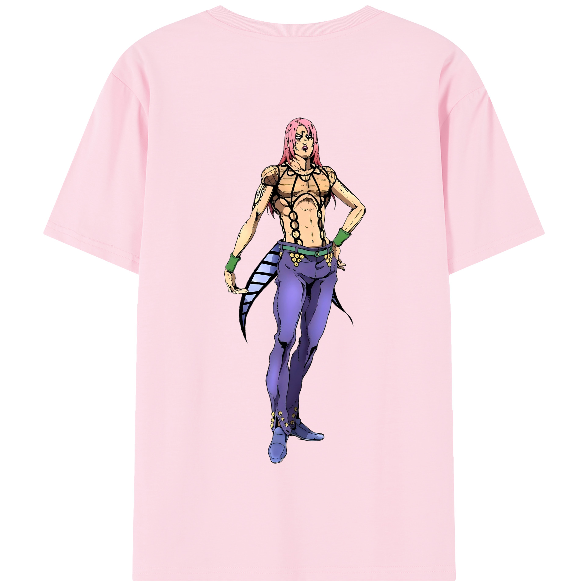 （画像用） ジョジョの奇妙な冒険 ビネガー?ドッピオ JoJo's Bizarre Adventure Vinegar Doppio 綿100％半袖Tシャツ（背面プリント）